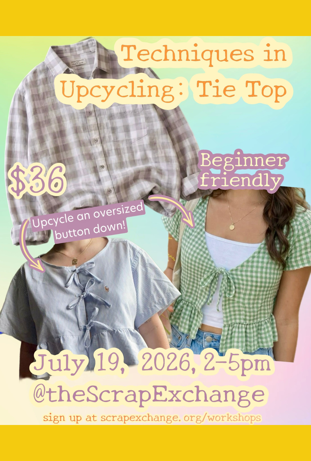 Techniques in Upcycling: Tie top