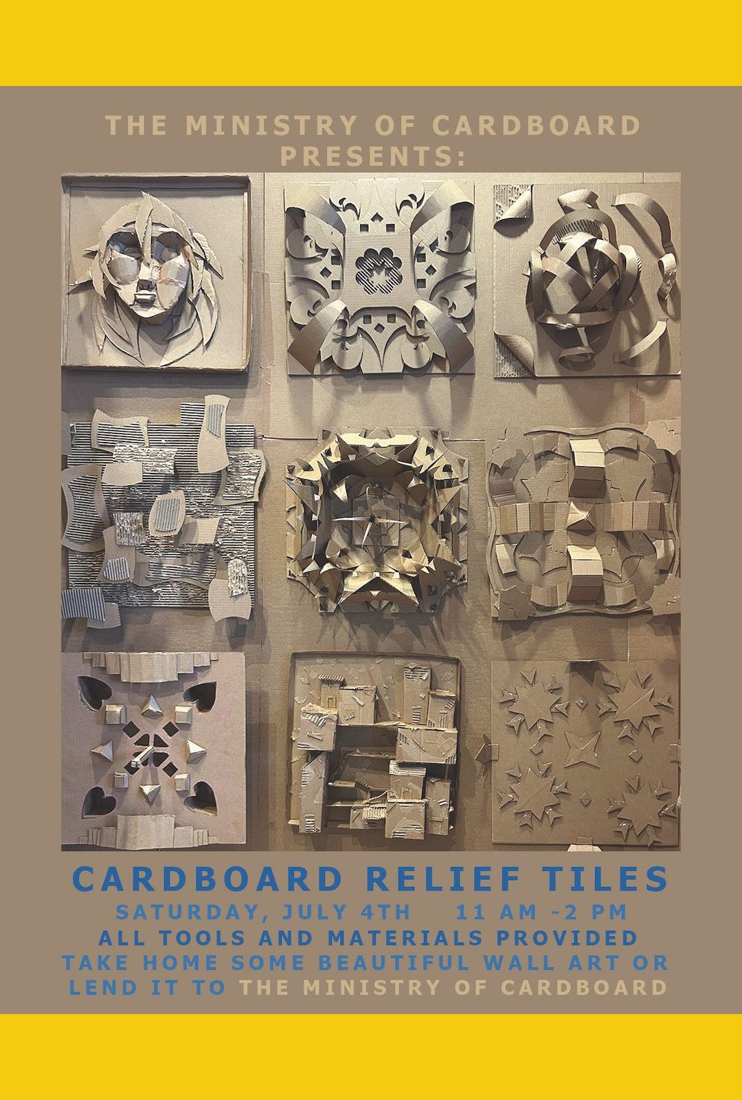 Cardboard Relief Tiles