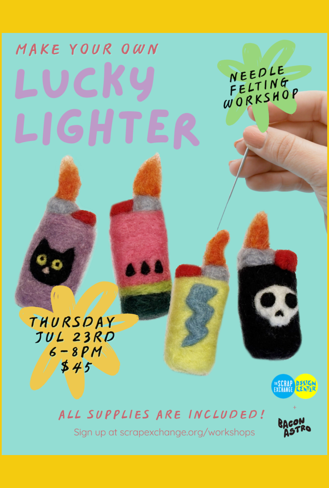 Needle Felt Your Own Lucky Lighter