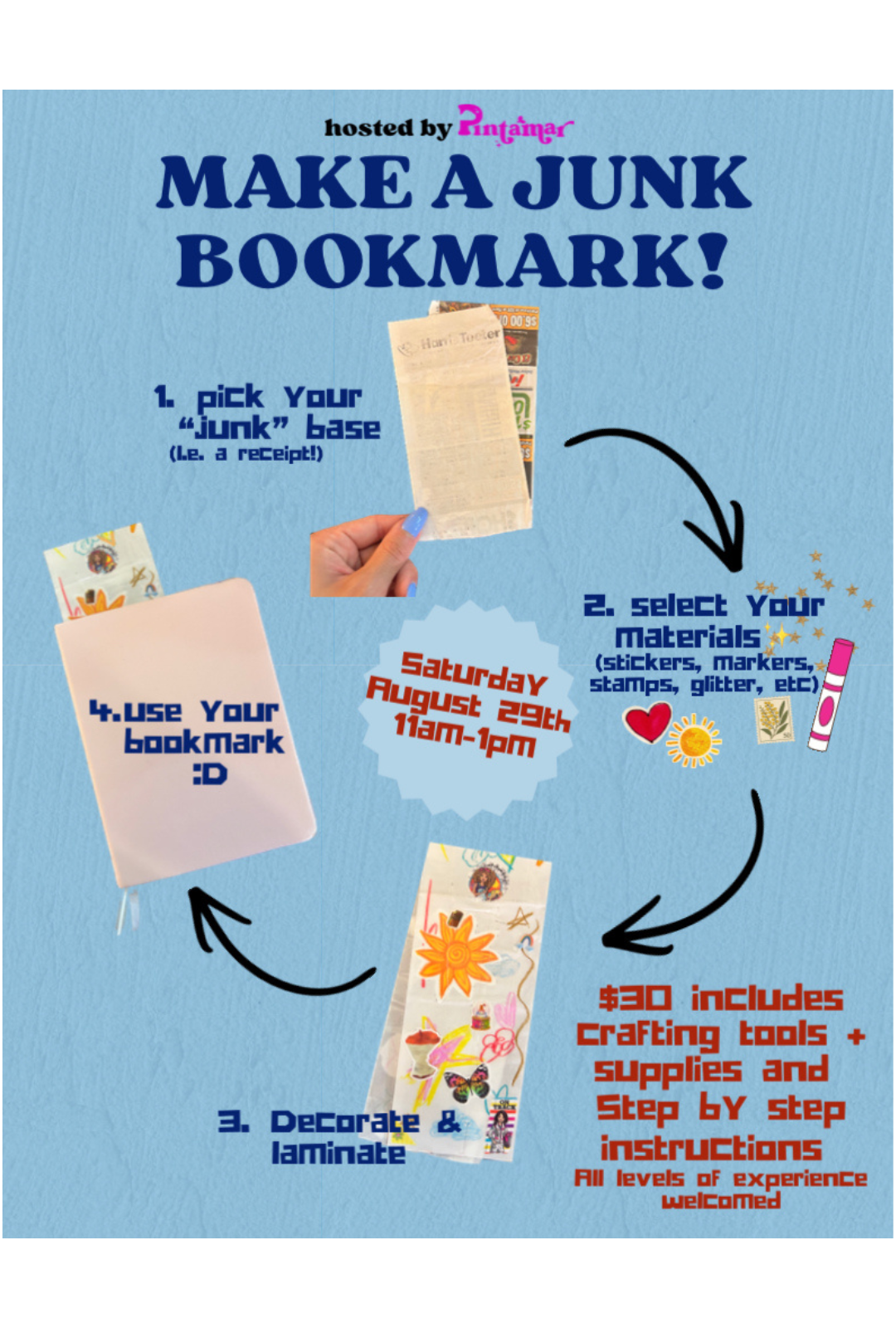 Sips &amp; Scribbles: Make a Junk Bookmark!