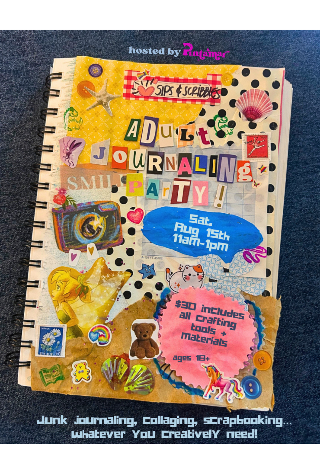 Sips & Scribbles : Adult Journaling Party