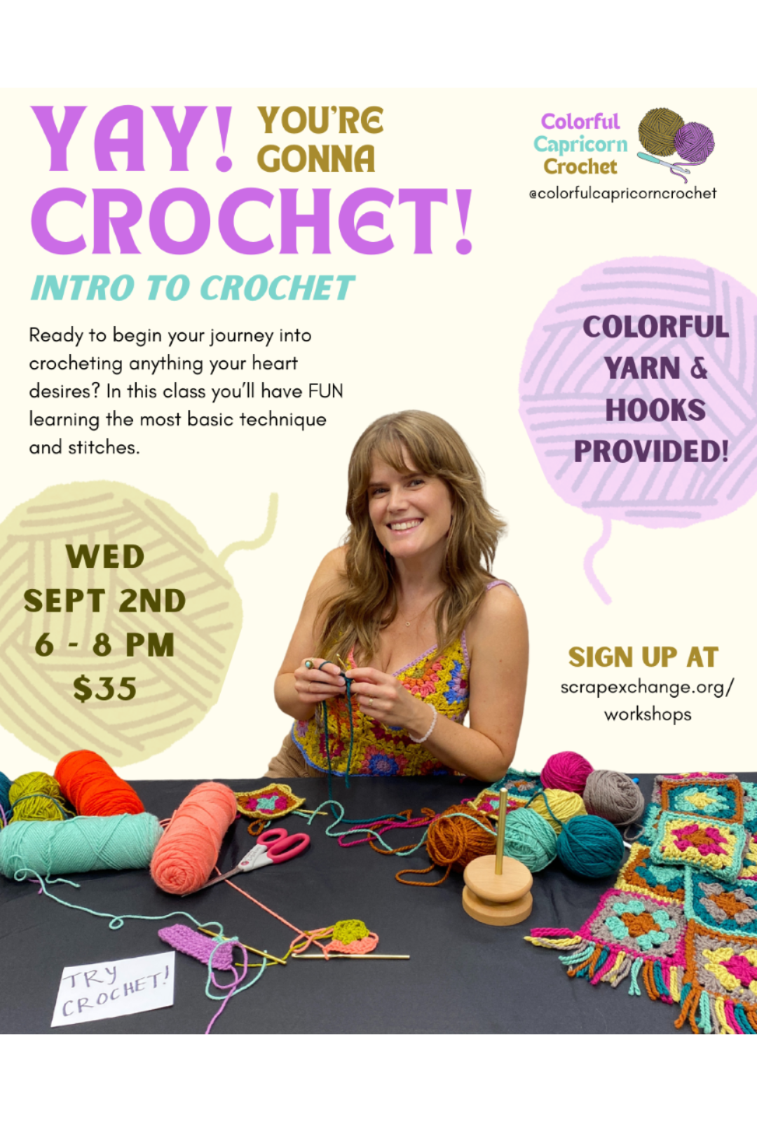 Yay! You're Gonna Crochet (Intro to Crochet) 