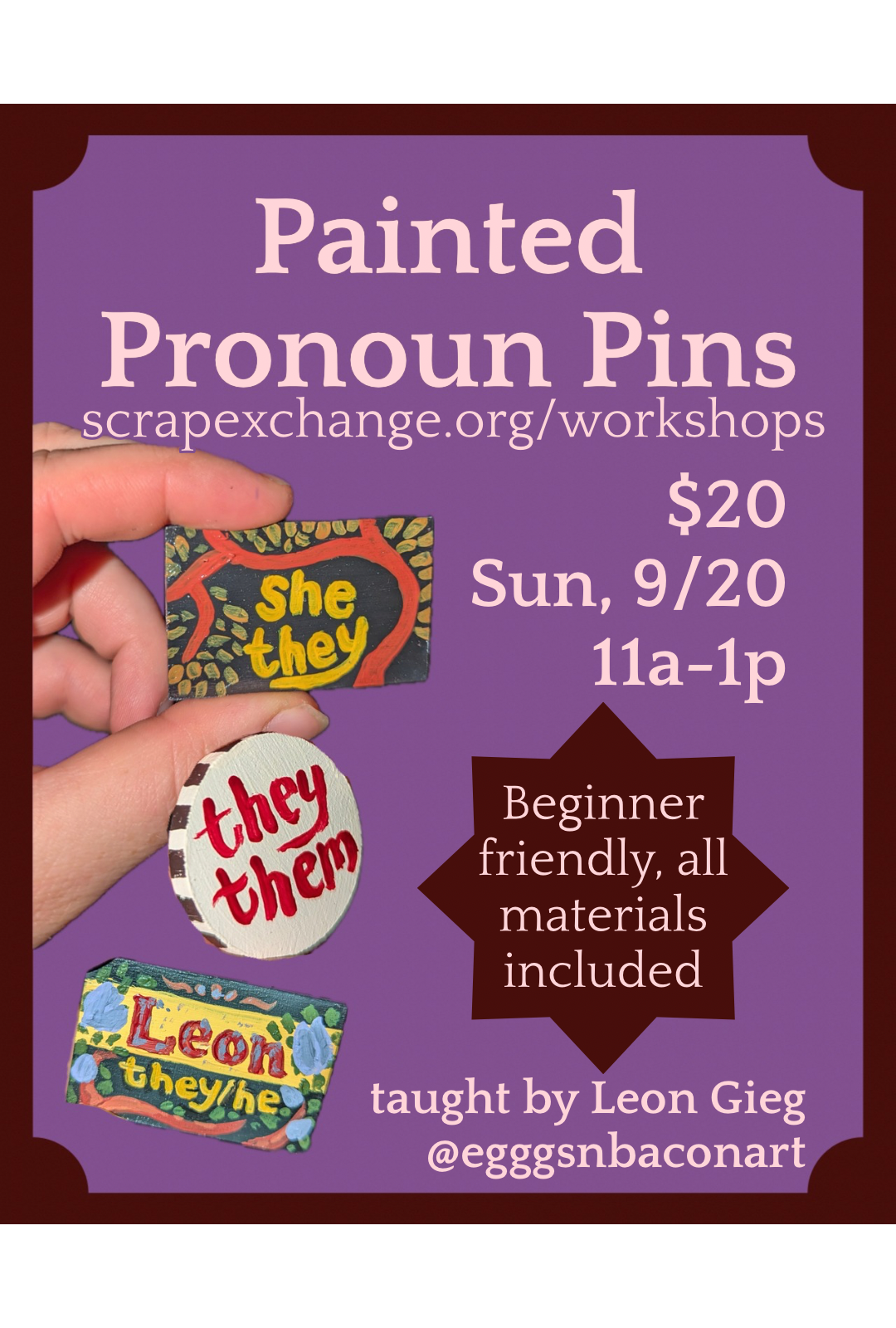 Painted Pronoun Pins