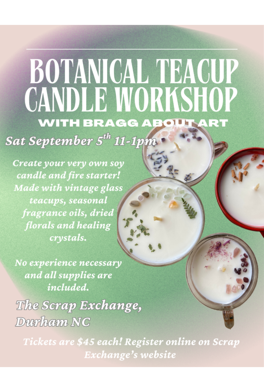 Botanical Teacup Candle Making