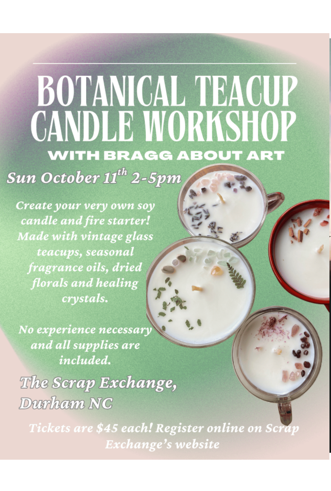 Botanical Teacup Candle Making