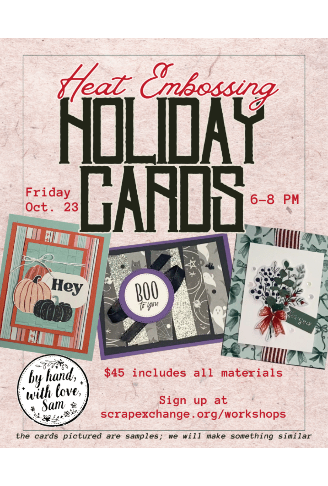 Heat Embossing Holiday Cards