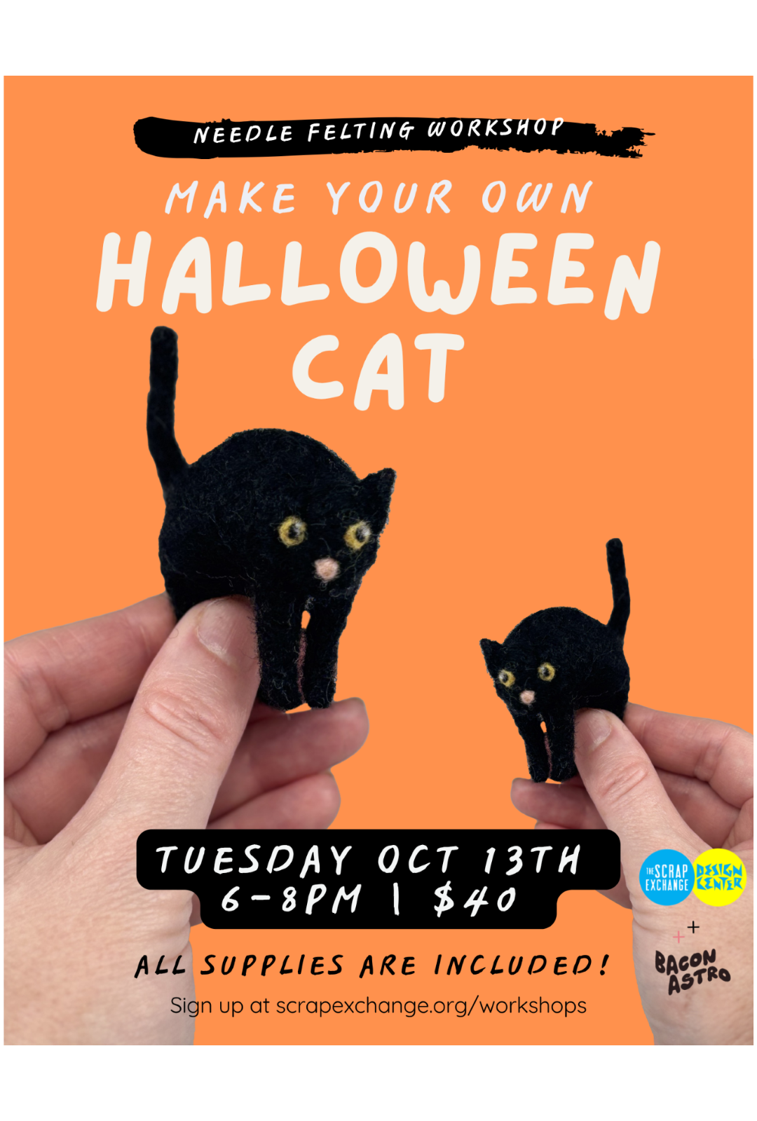 Needle Felt Your Own Halloween Cat
