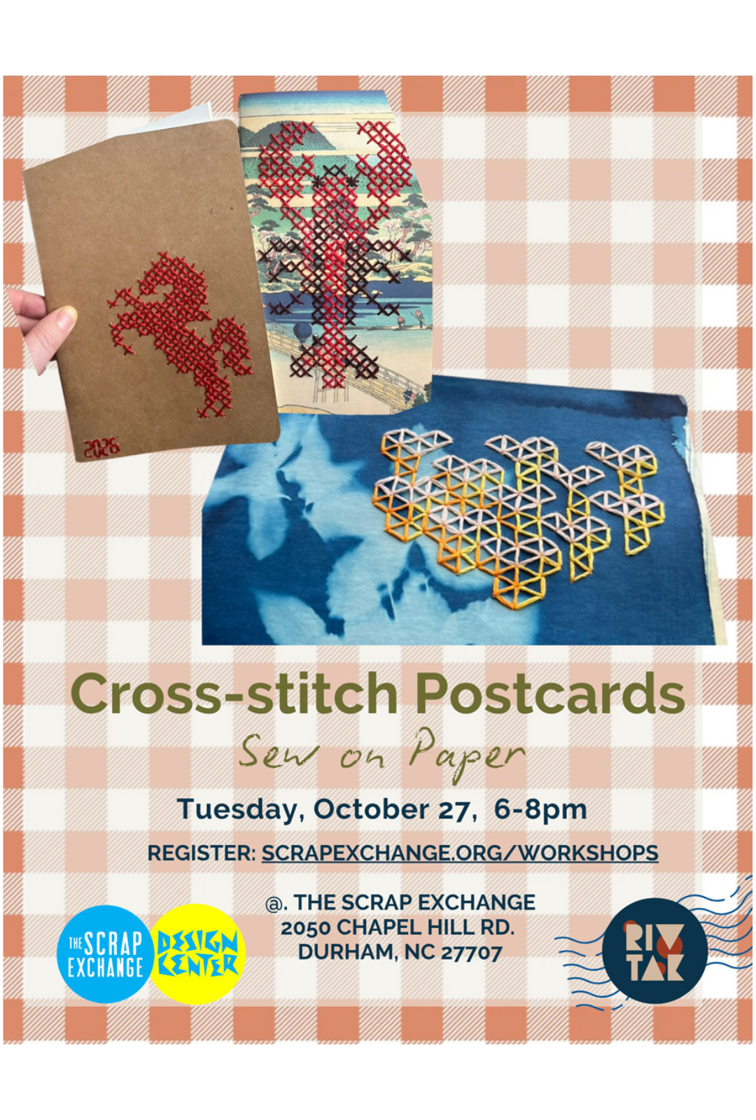 Cross-stitch on Postcards