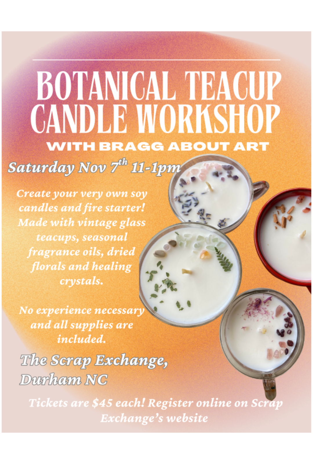 Botanical Teacup Candle Making