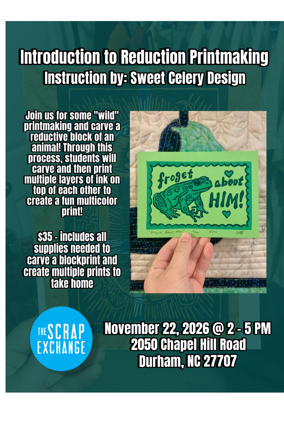 Introduction to Reduction Printmaking (Animals)