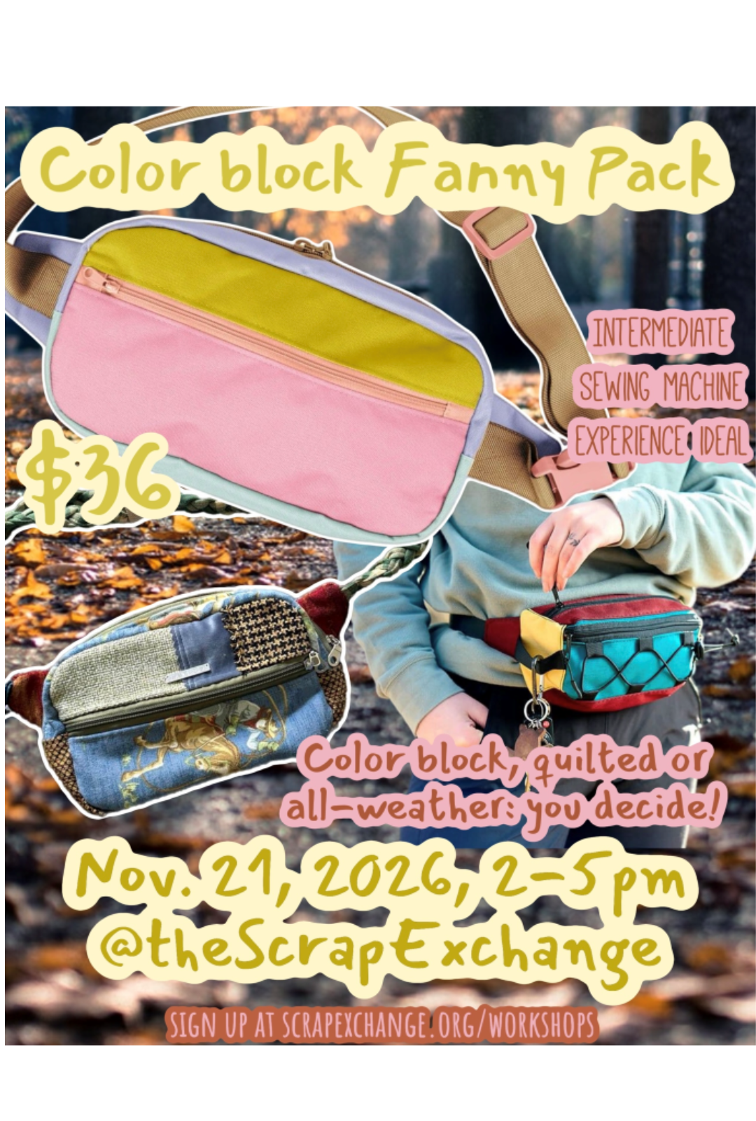 Color Block Fanny Pack