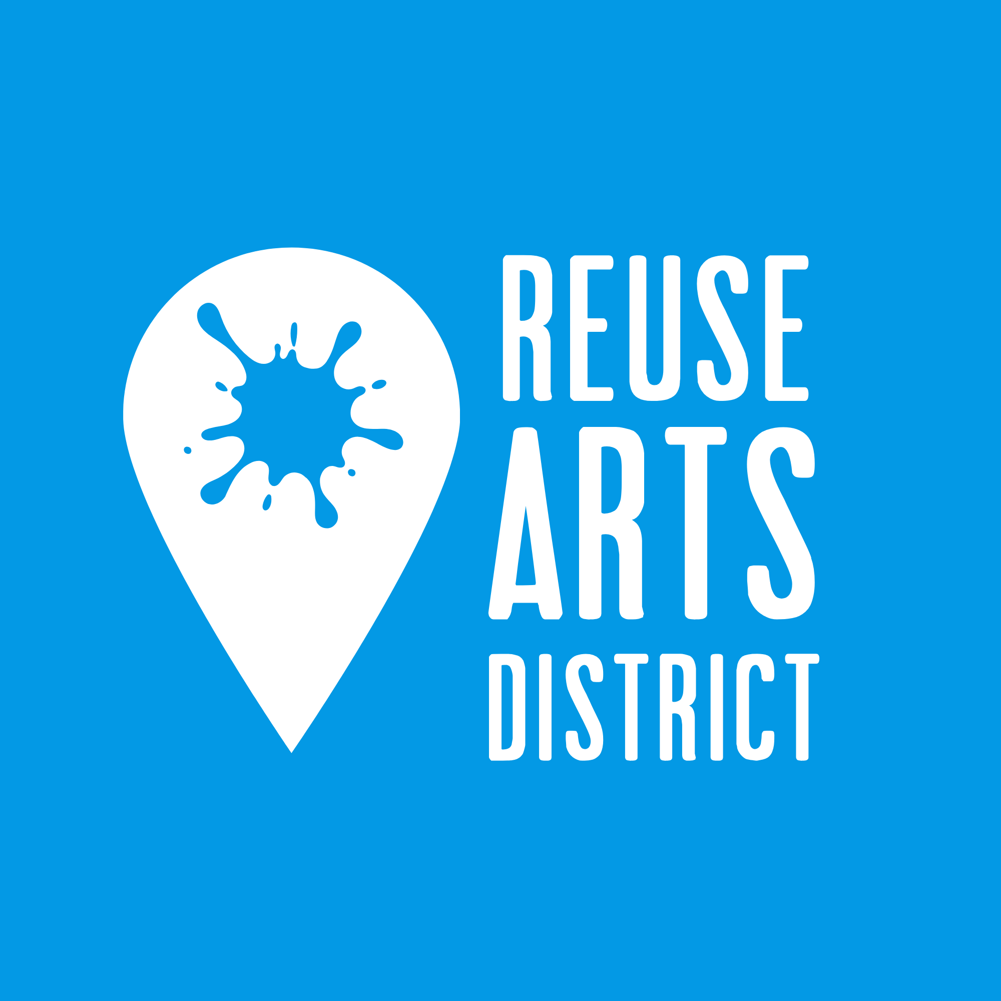 Blue background with white text that reads 'RISE ABOVE AIDS' and a white ribbon logo.