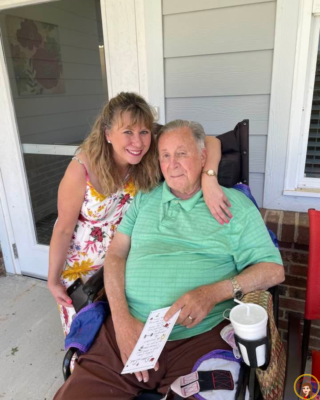 Kristen Mackintosh elder law attorney in Garner North Carolina with her father discussing family care and estate planning