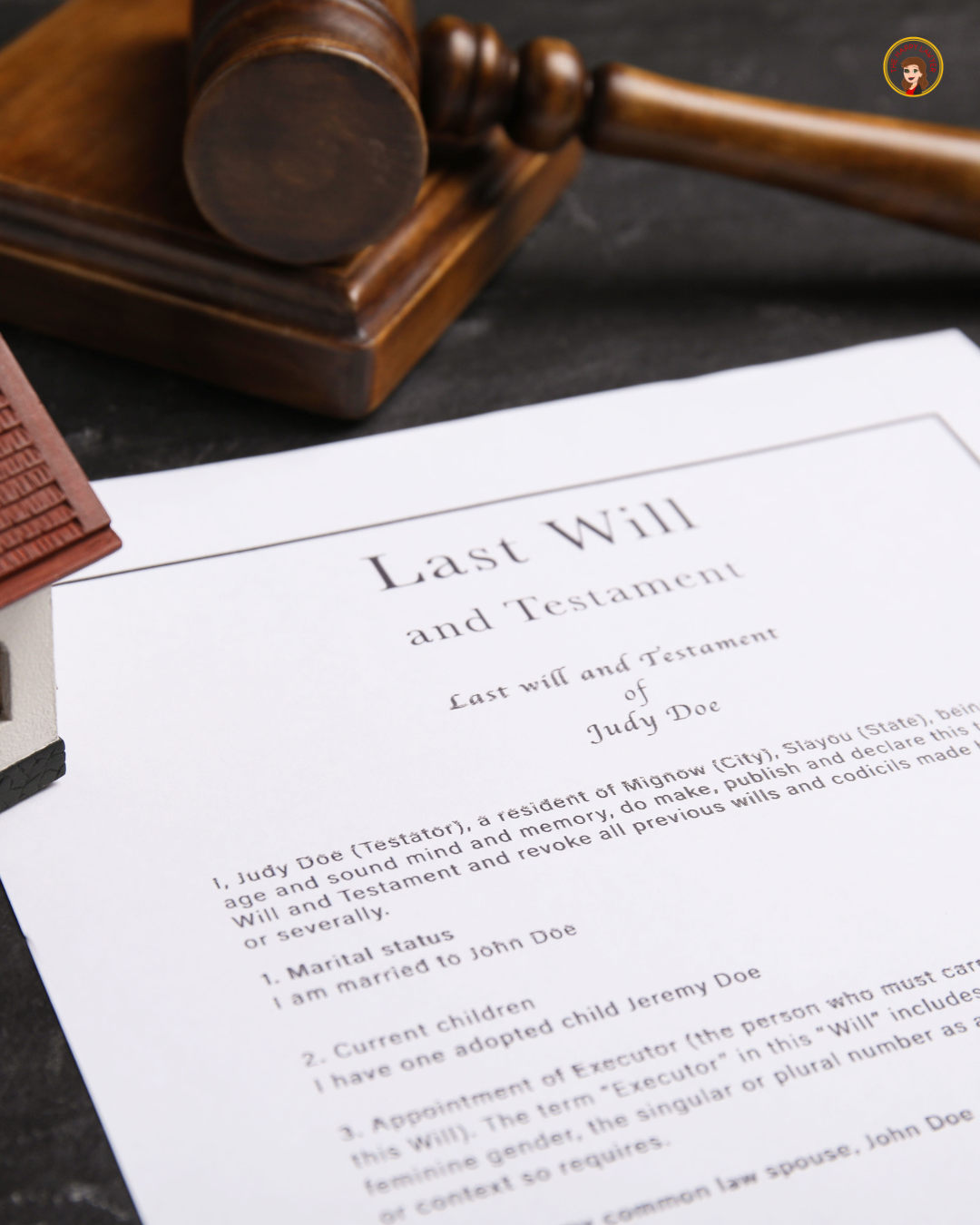 Last will and testament document with gavel representing probate process in North Carolina