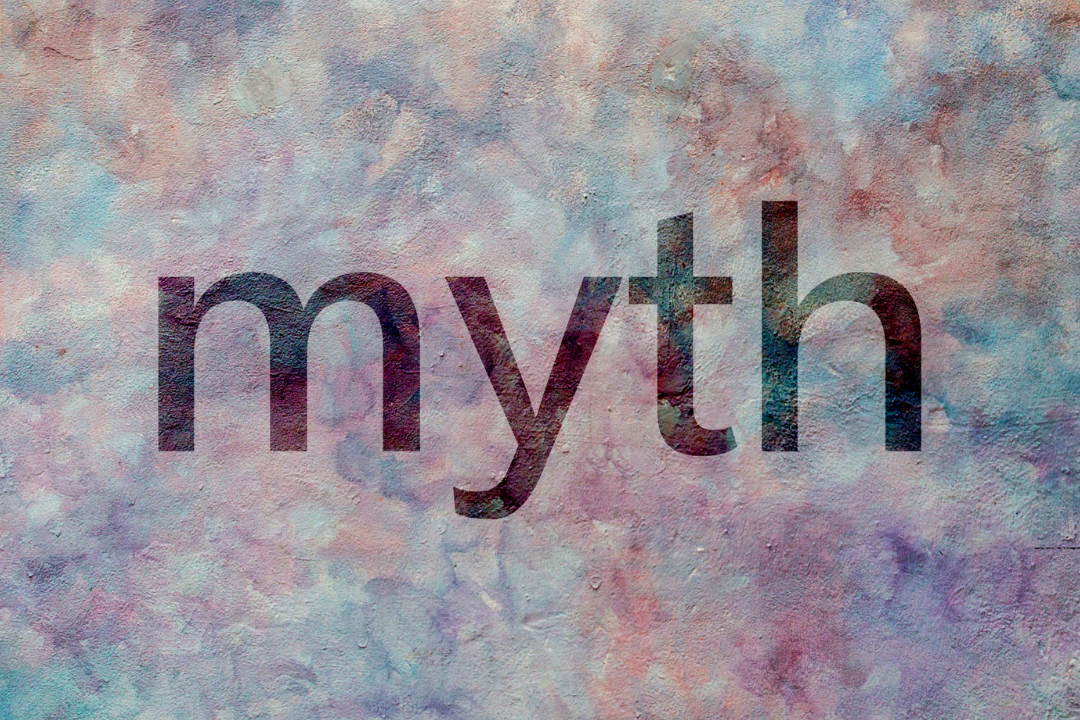 the word myth on a colorful background illustrating myths about nc trusts
