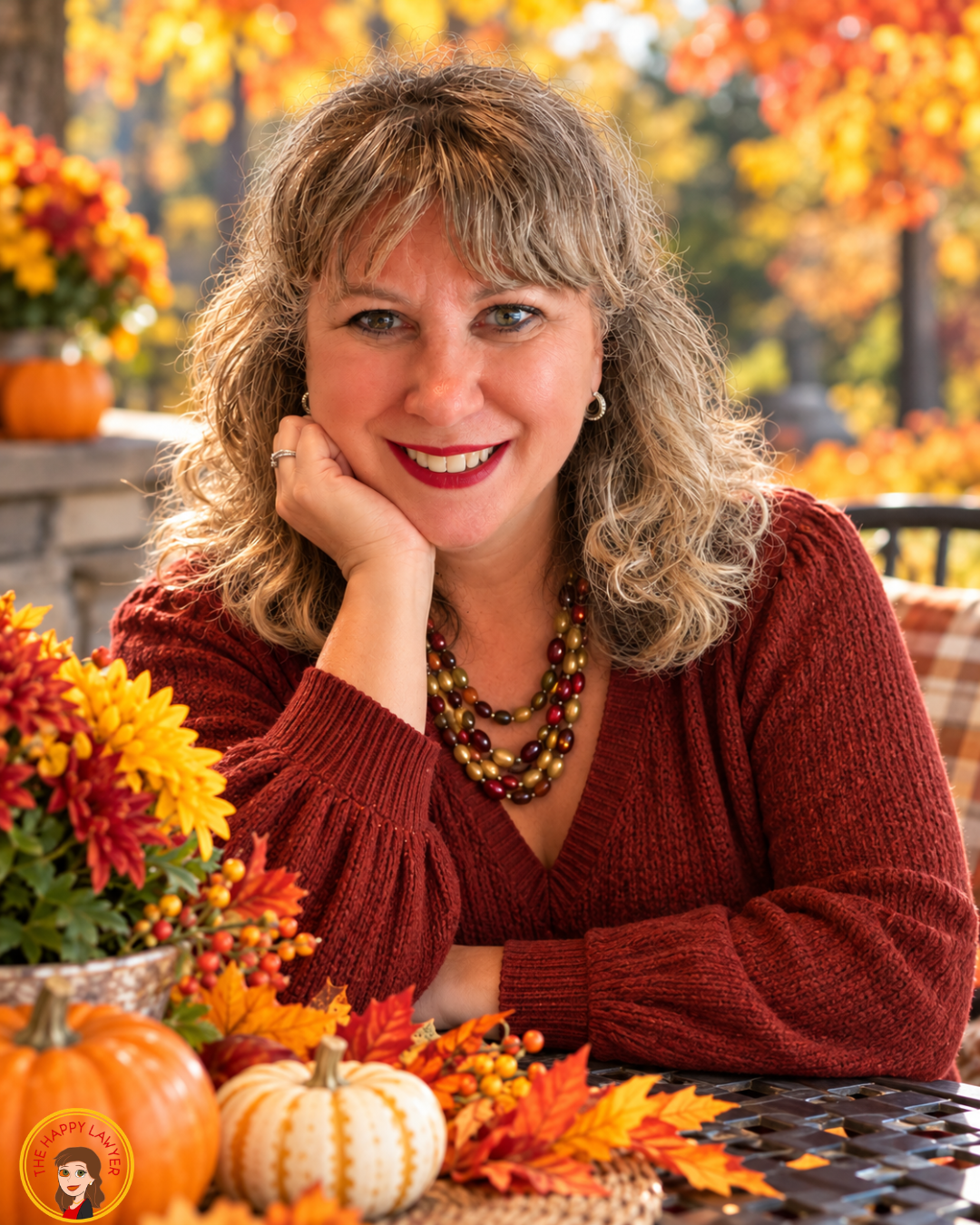 Kristen Mackintosh, The Happy Lawyer NC, enjoying a beautiful fall day in Garner, North Carolina. Kristen helps families with estate planning, elder law, and preparing for life's important decisions.