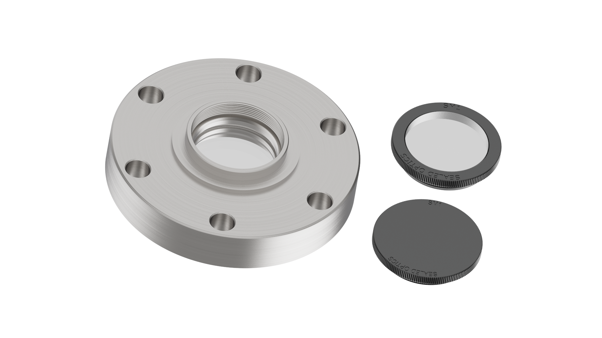 Calcium Fluoride 157nm VUV Grade UHV Viewport on a 304ss 2.75 Conflat ...