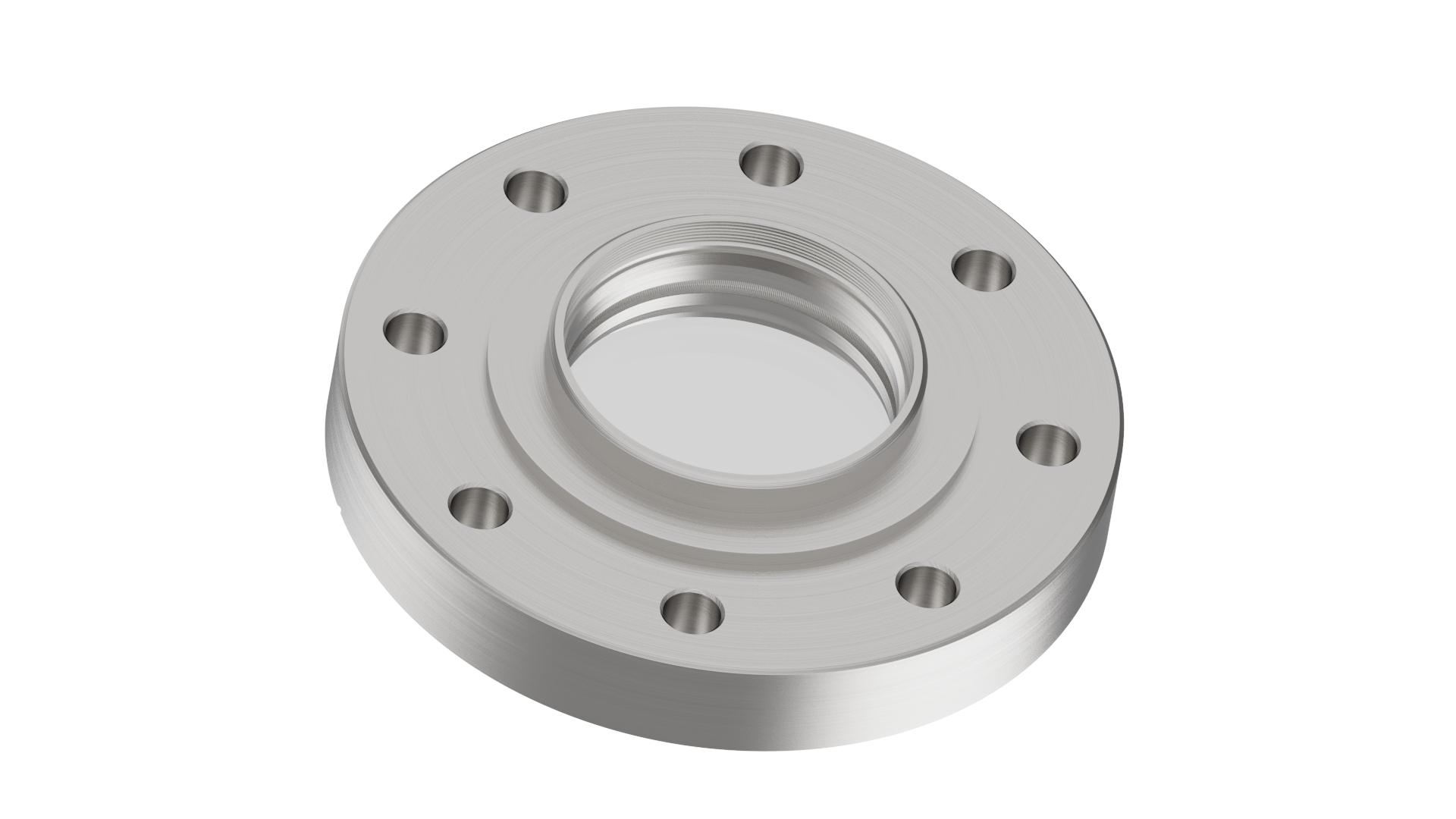 Calcium Fluoride UV Grade UHV Viewport on a 304ss 4.50 Conflat Flange ...