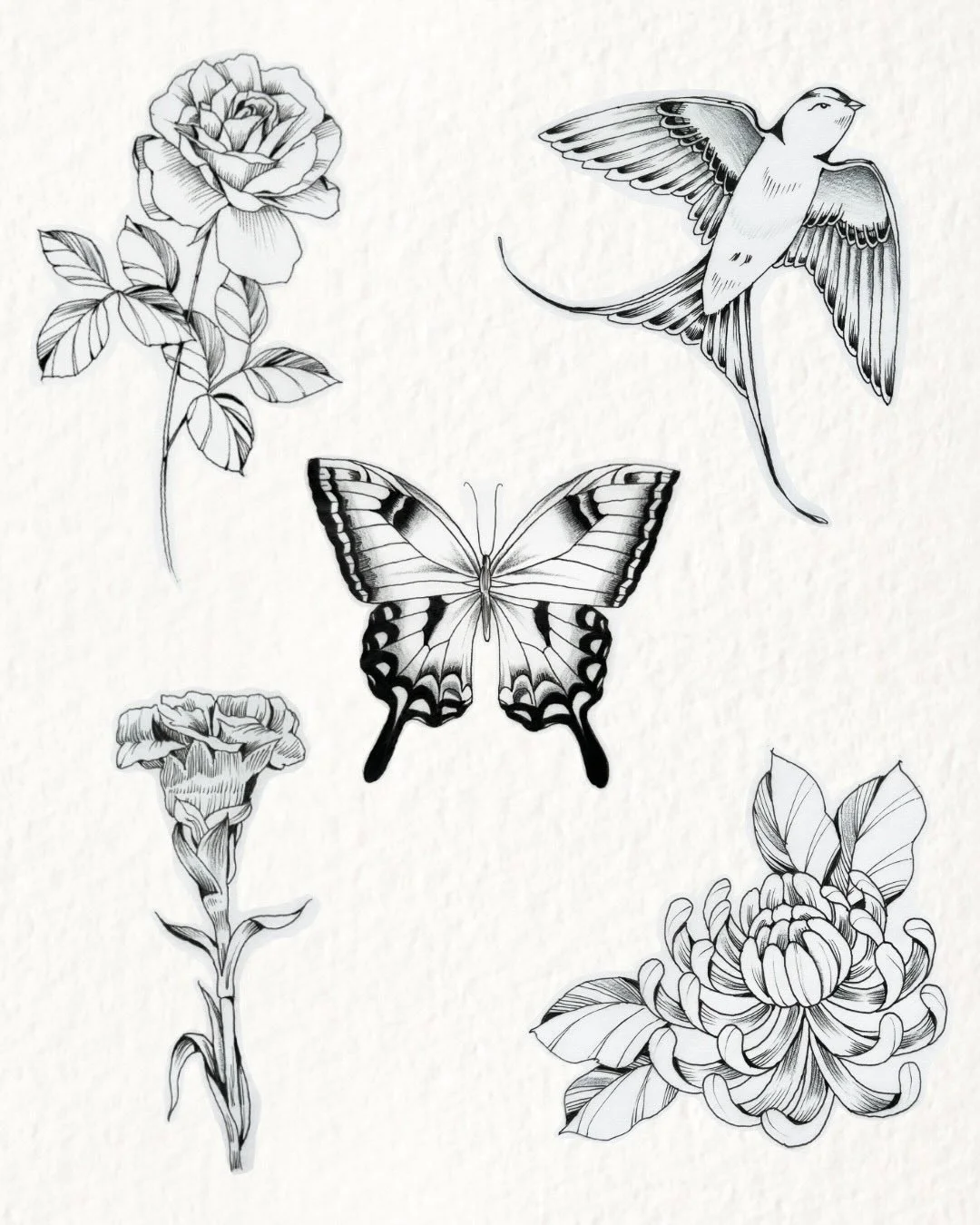 Some recent flash and work by @pokingyou.softly who has availability to tattoo you 🌟 reach out to her directly to book!