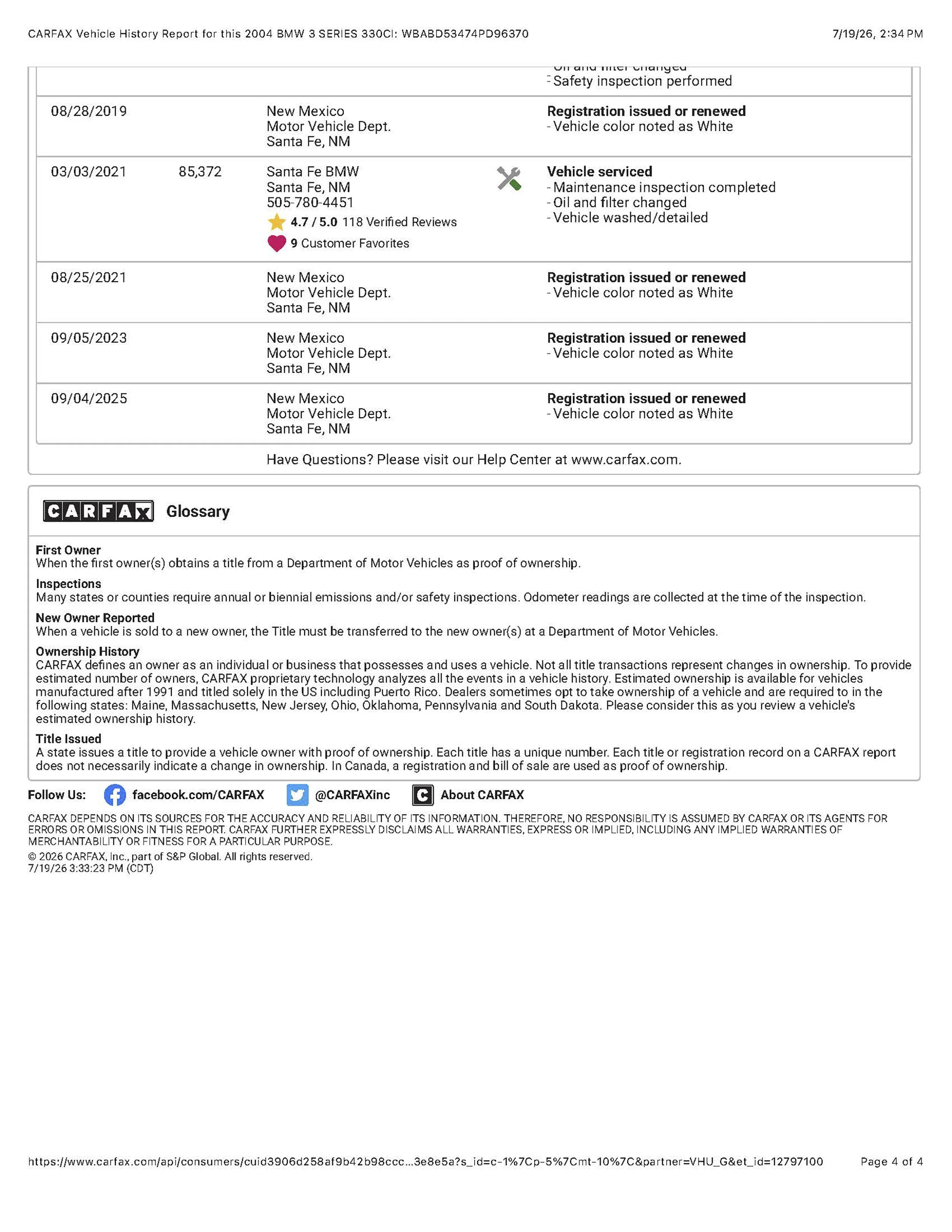 CARFAX Vehicle History Report for this 2004 BMW 3 SERIES 330CI- WBABD53474PD96370_Page_4 copy.jpg