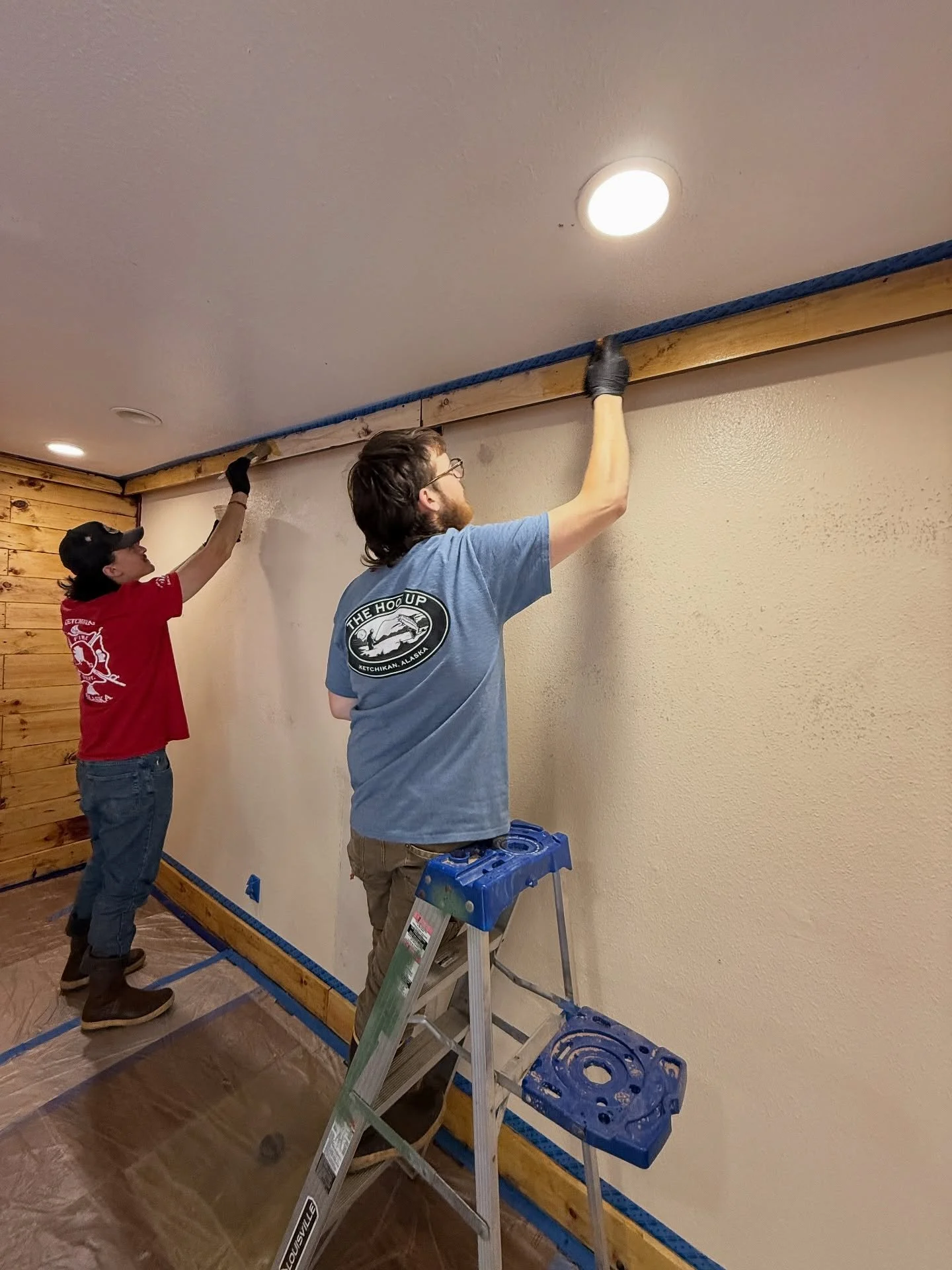 We are hard at work moving out of the West Flight Building and over to our new location at 1601 Tongass Ave. We outgrew our little space and are going to have a full size fly shop and outfitter space now! Most of the shelves and rack are being built