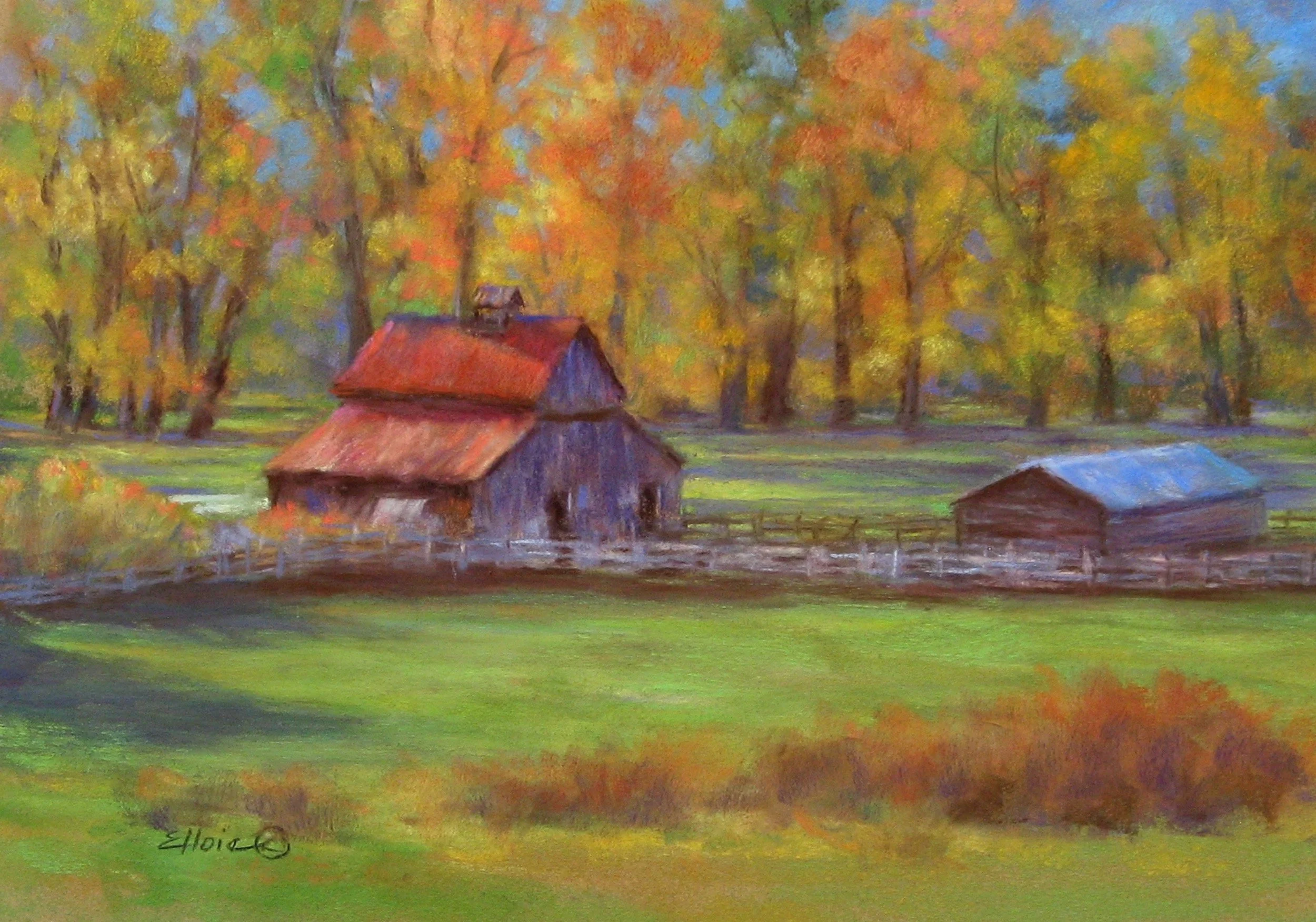 Summer into Fall  9 x 13