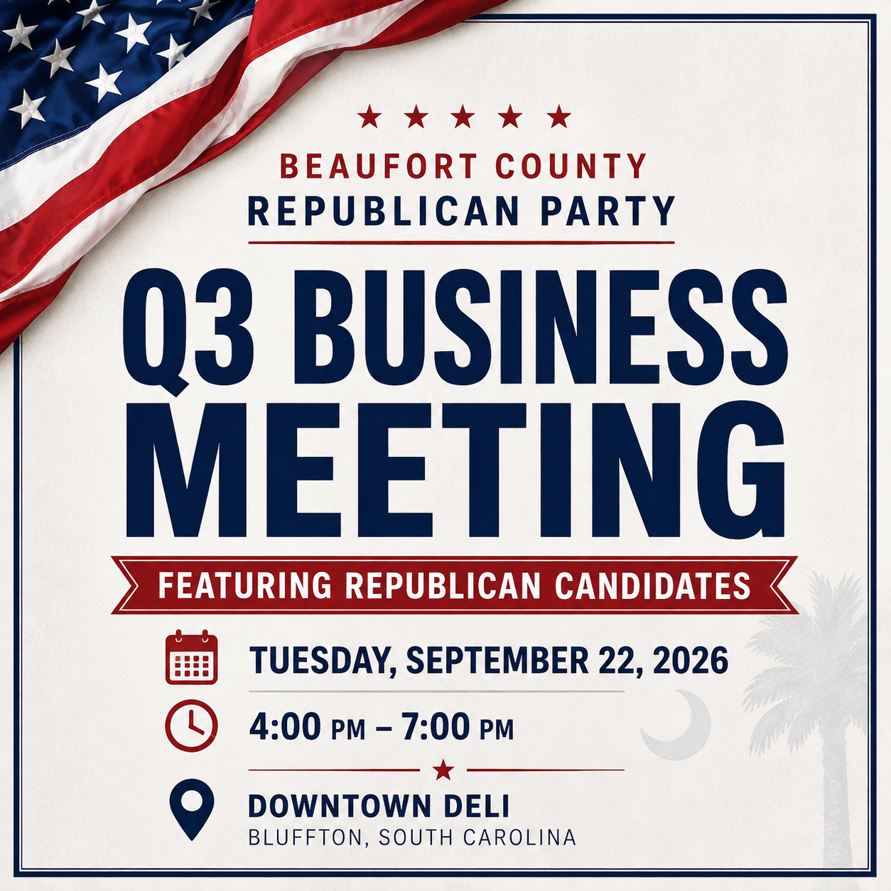 BCRP Q3 Business Meeting featuring Republican Candidates