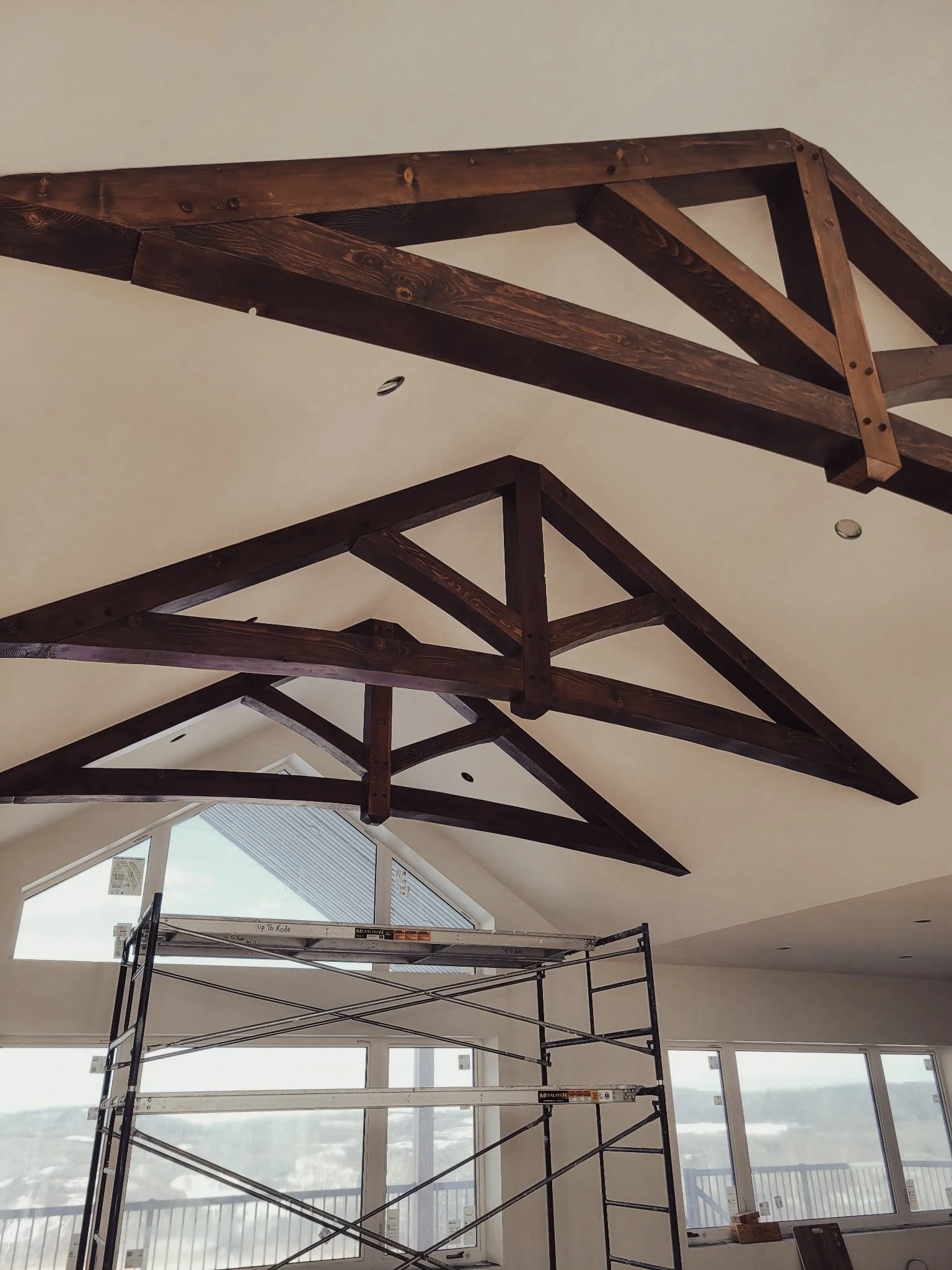 CUSTOM King-post timber trusses 