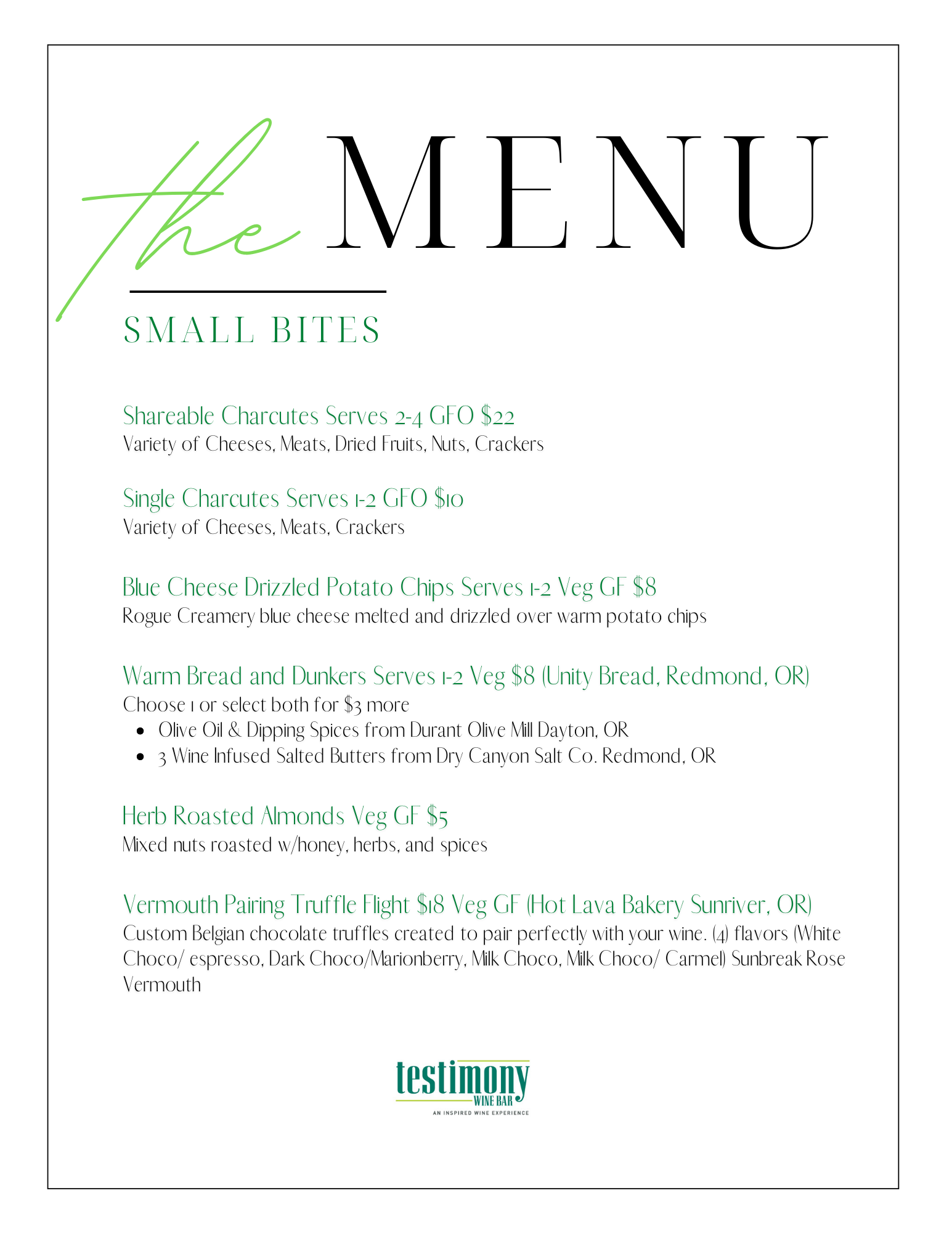 Visit Us — Testimony Wine Bar