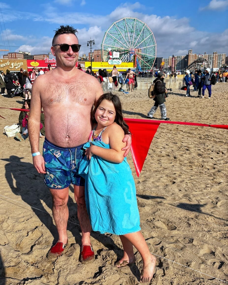 Rolling into 2024 with the annual tradition of a Coney Island Polar Bear Plunge in the icy Atlantic Ocean. New for this year&rsquo;s edition: Violet jumped into the ocean too. Parenting badge: unlocked! Hope everyone had a terrific start to 2024! Loo