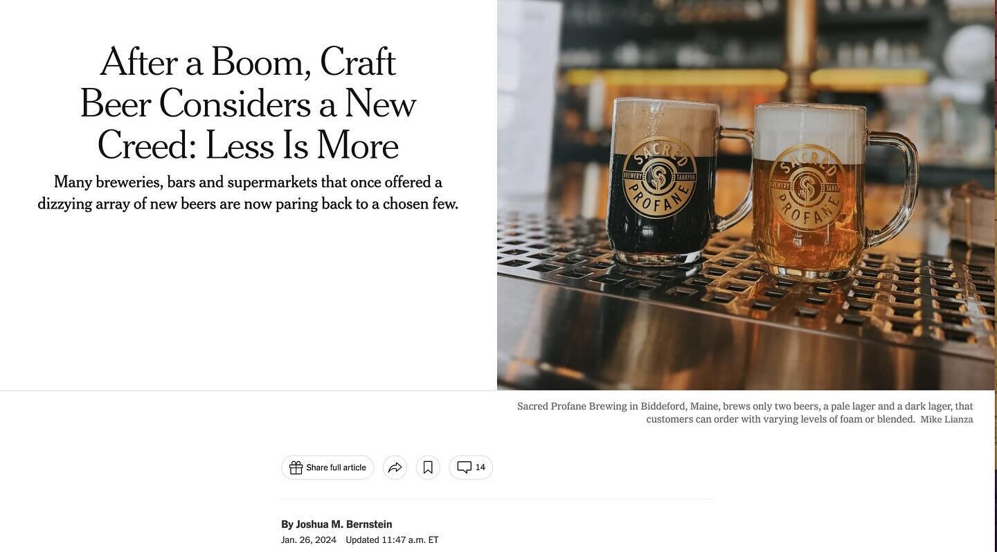 I&rsquo;ve been writing about beer for more than 20 years, a wild ride in American brewing. Brewers brewed anything and everything to differentiate themselves from mainstream lagers, eventually finding ample shelf space in supermarkets and liquors st