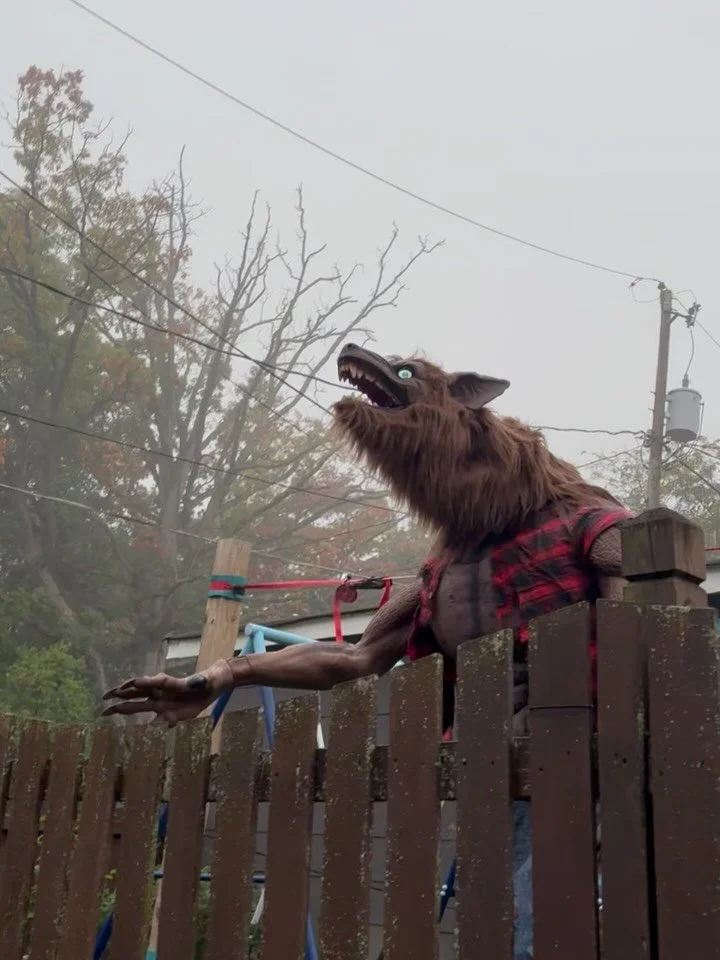 Halloween hellscape roundup from morning walks around the neighborhood at, oh, 730am. Halloween: the very best season. It&rsquo;s nearly time to dust off the hot dog costume. #halloween