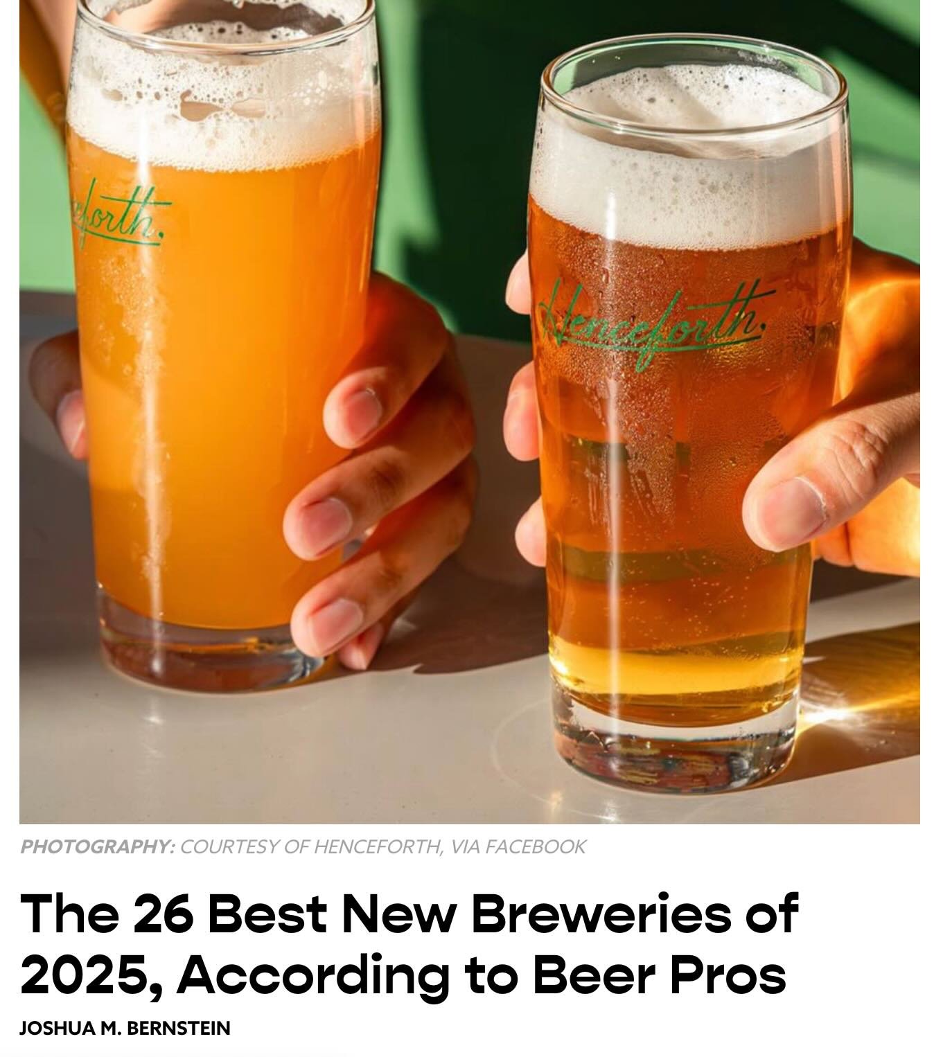 As a writer, finding negative narratives in craft beer is a breeze. Sales are declining. Closures are climbing. Let&rsquo;s blame all those IPAs! Or Gen Z! Or THC!

Instead of focusing on deflating news, though, @vinepair asked me to do another editi
