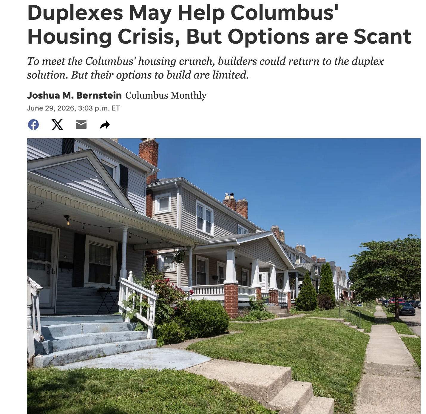 How the Humble Duplex Can Help Solve a Housing Crisis | Columbus Monthly