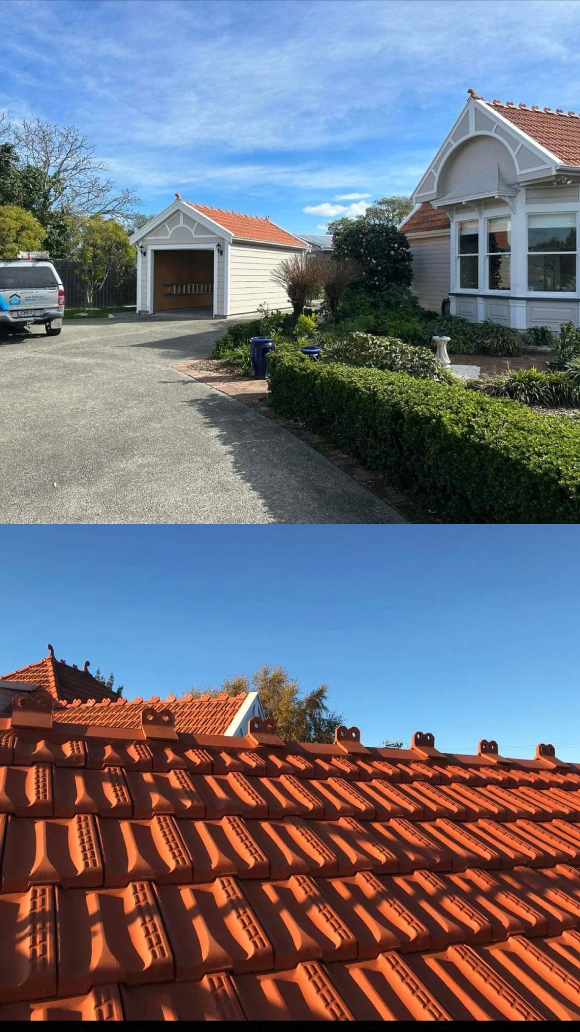Fitting of New Tiles on Garage to Match Original Tiles on Villa.JPG