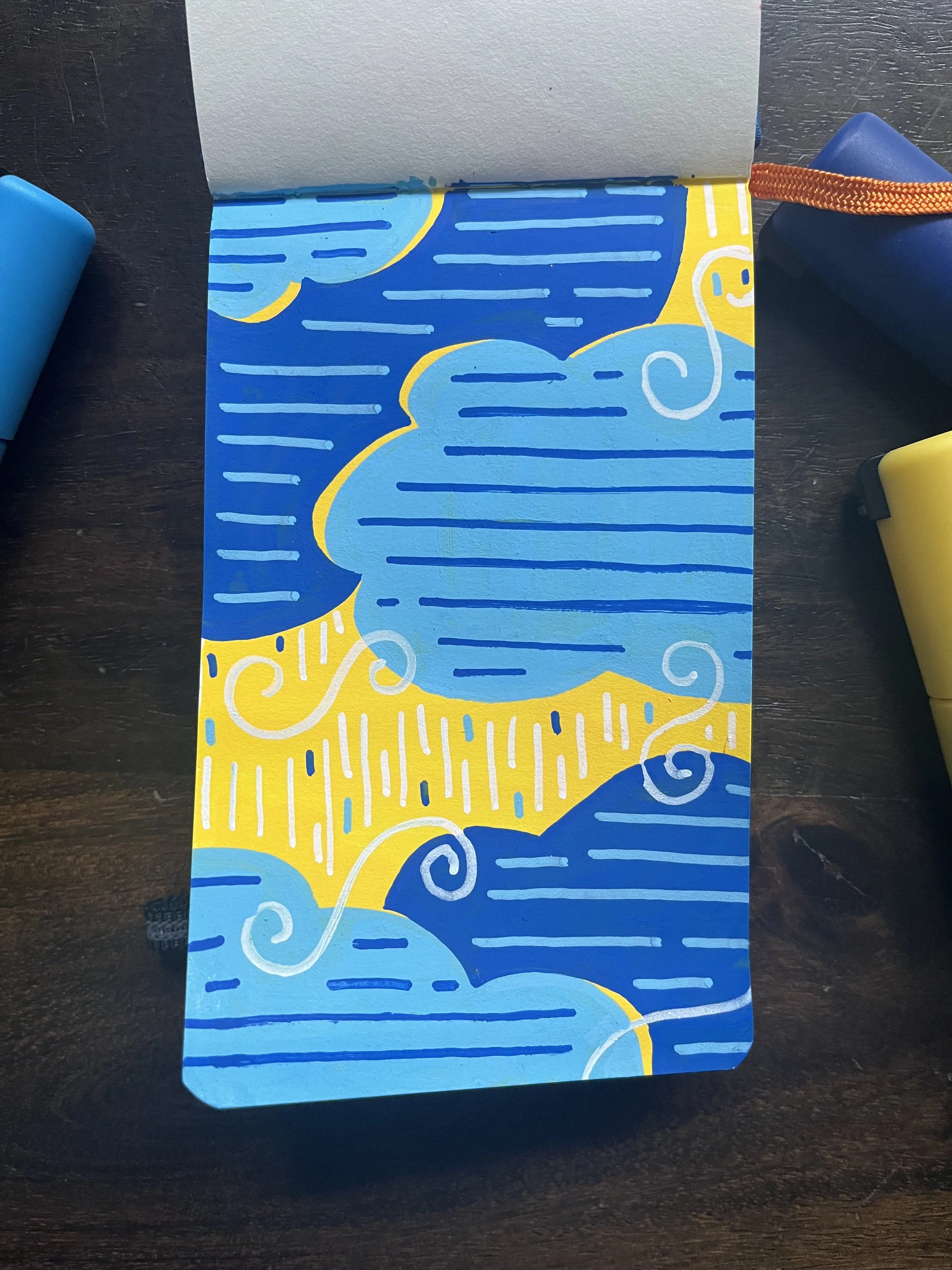 Notebook Sketchbook illustration surface pattern design clouds