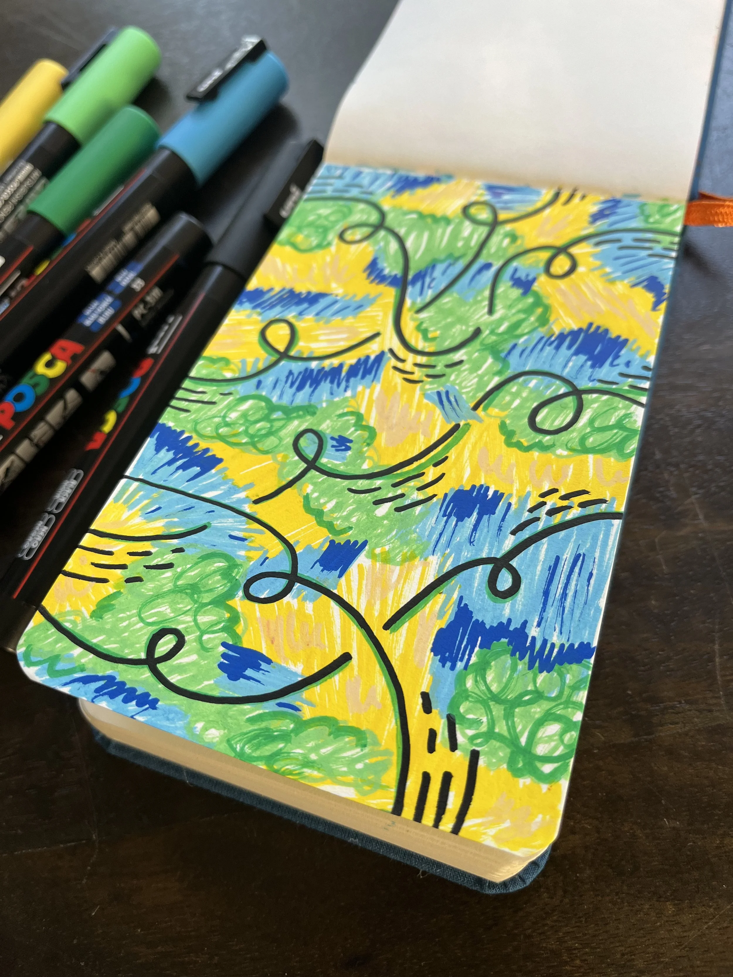 Notebook Sketchbook illustration surface pattern design yellow