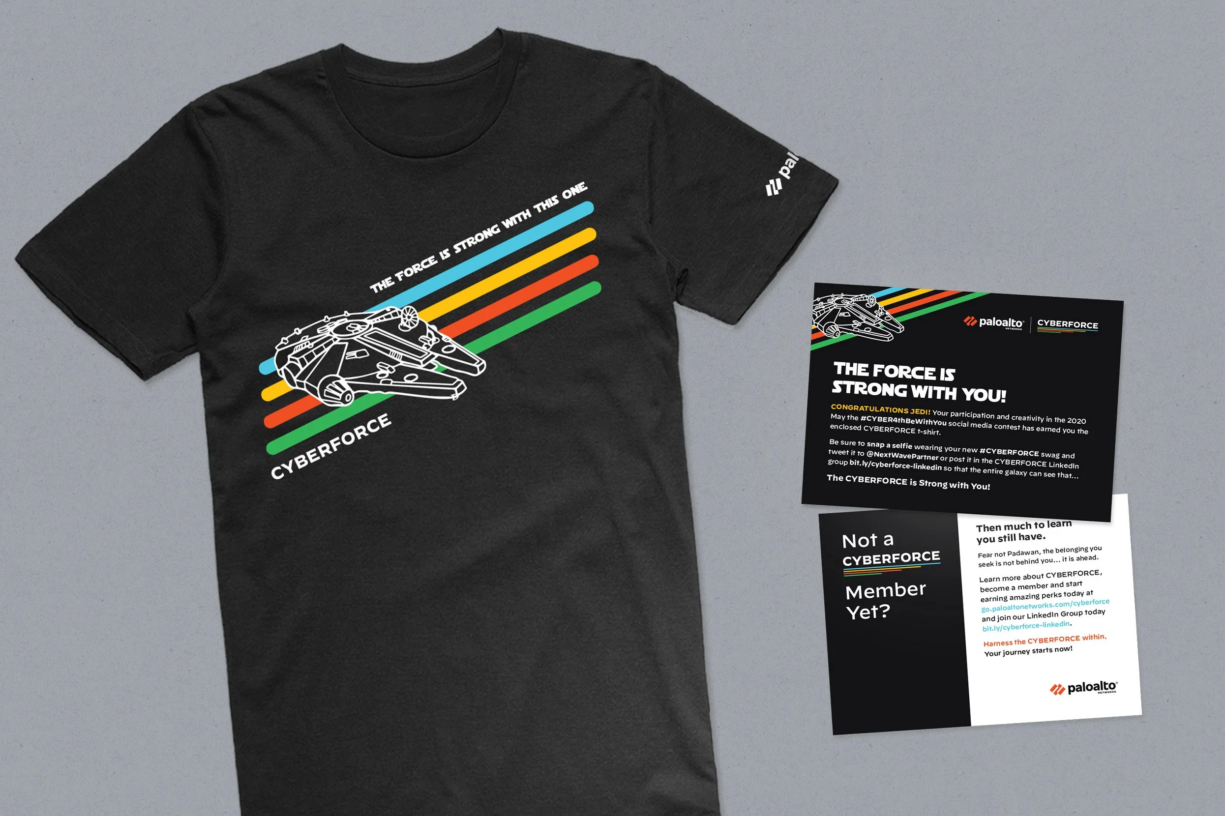 May the 4th custom designed winner t-shirt and notecard