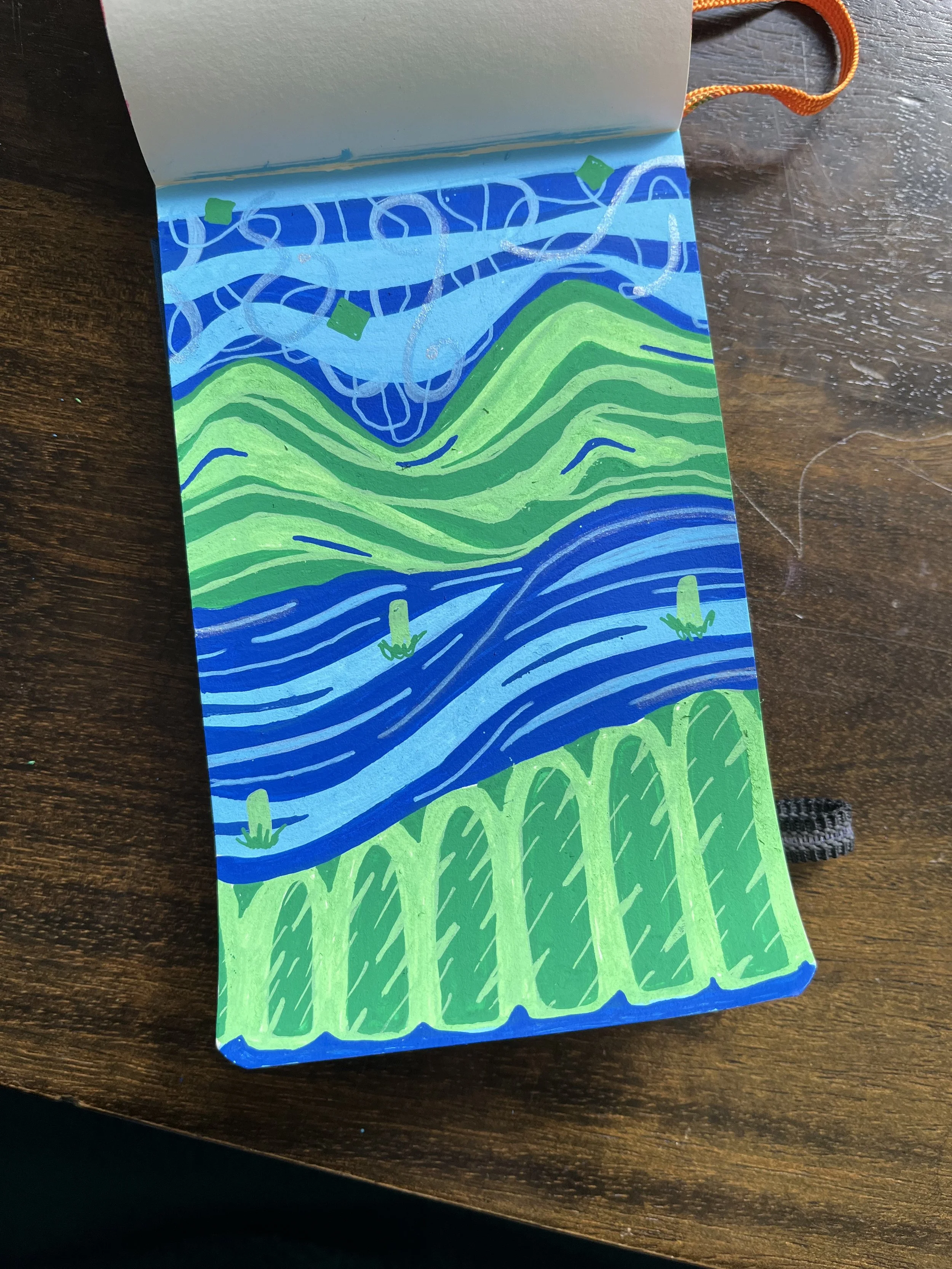 Notebook Sketchbook illustration surface pattern design mountains