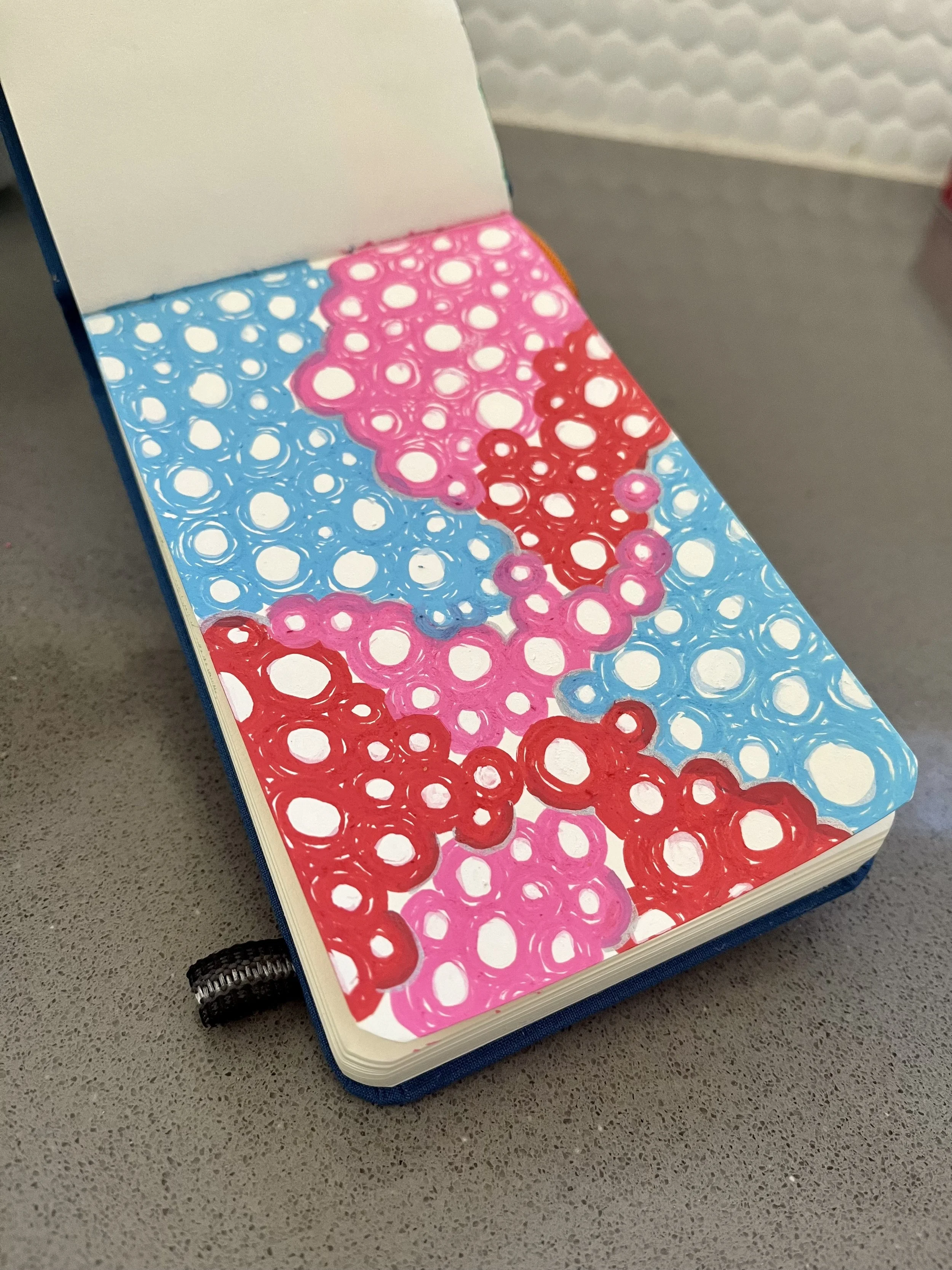 Notebook Sketchbook illustration surface pattern design bubbles