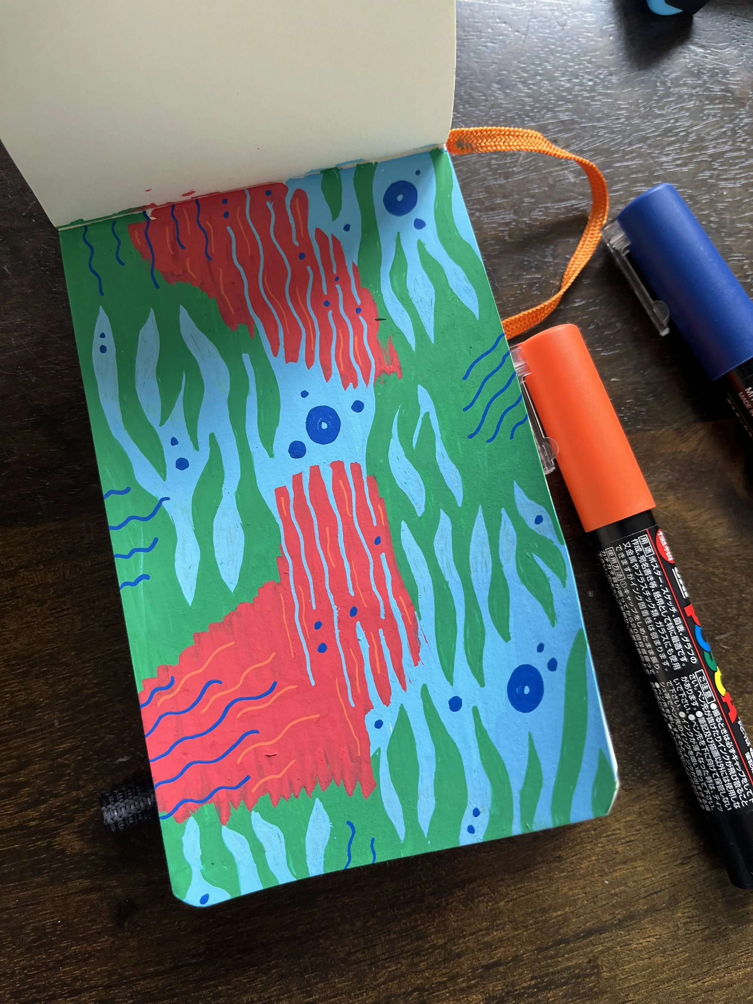 Notebook Sketchbook illustration surface pattern design aquatic