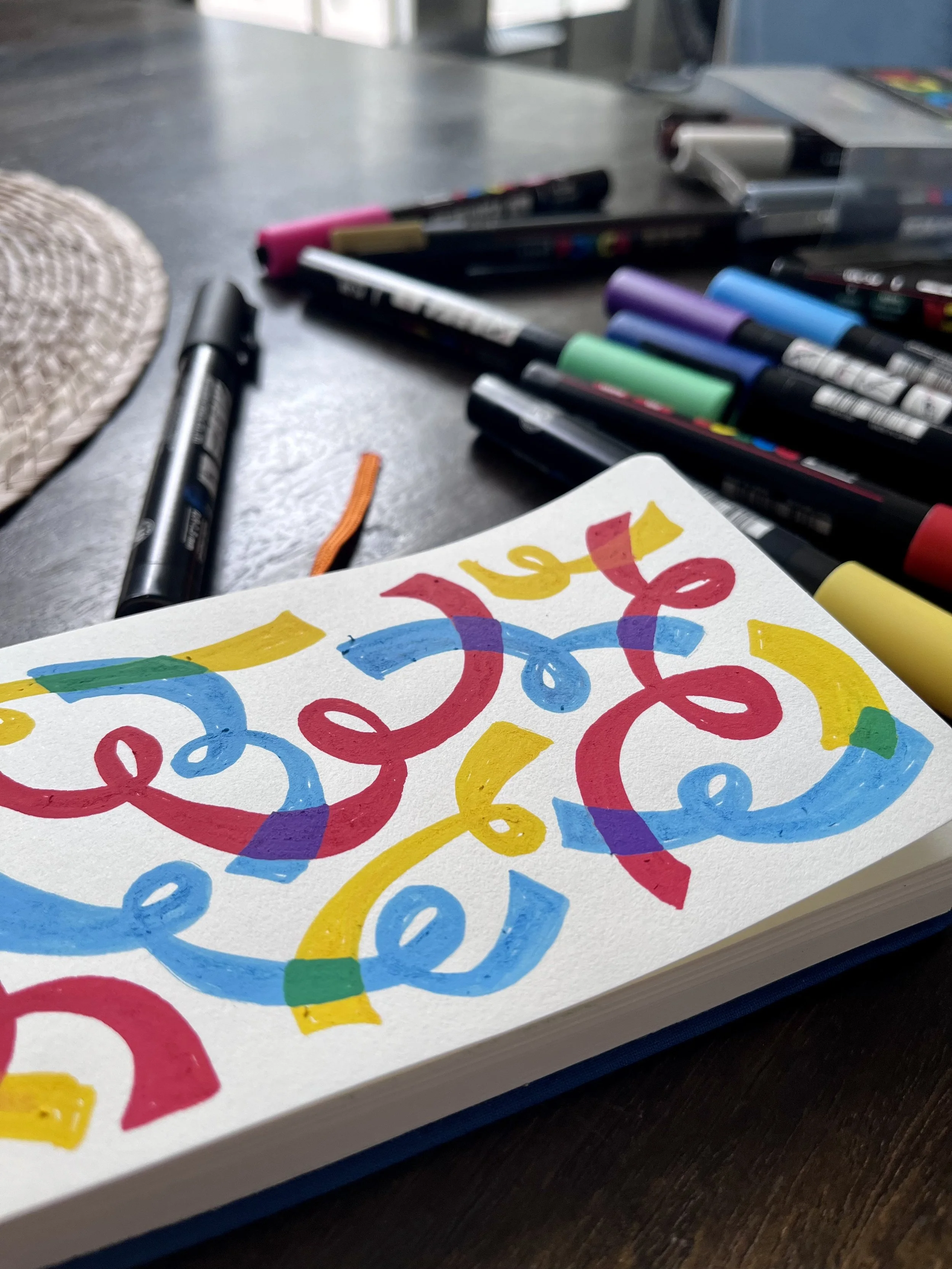 Notebook Sketchbook illustration surface pattern design ribbons