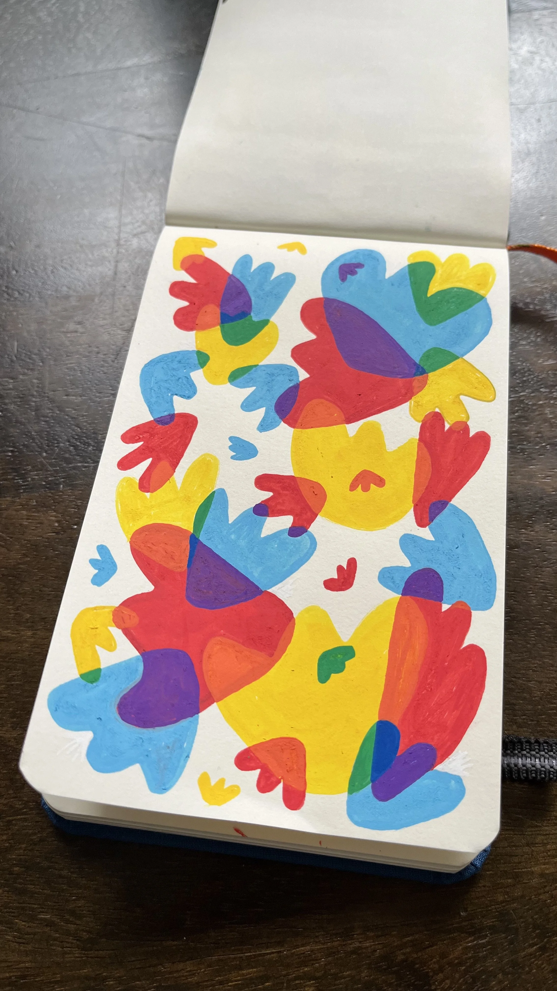 Notebook Sketchbook illustration surface pattern design risograph overlapping 