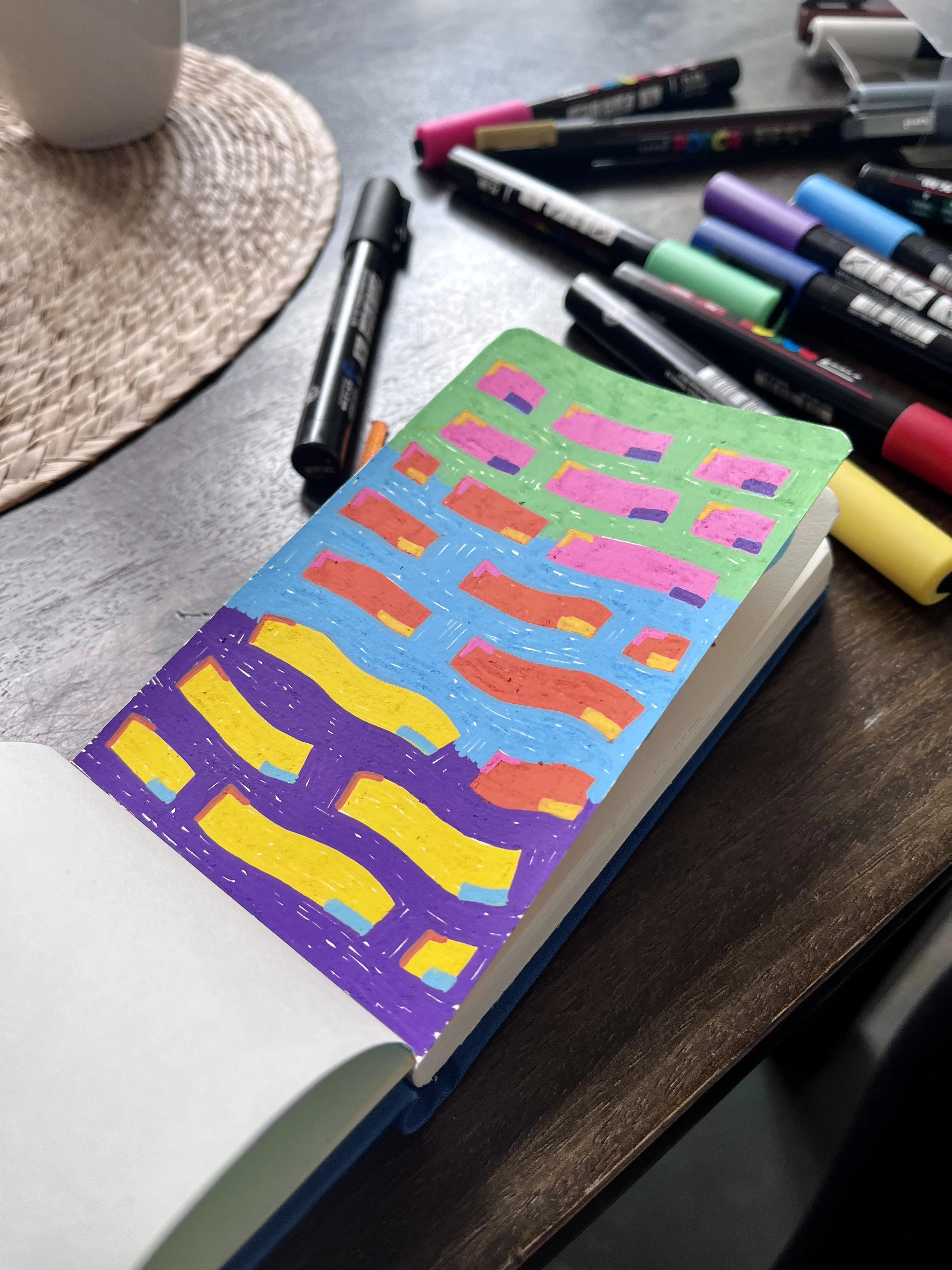 Notebook Sketchbook illustration surface pattern design wavy