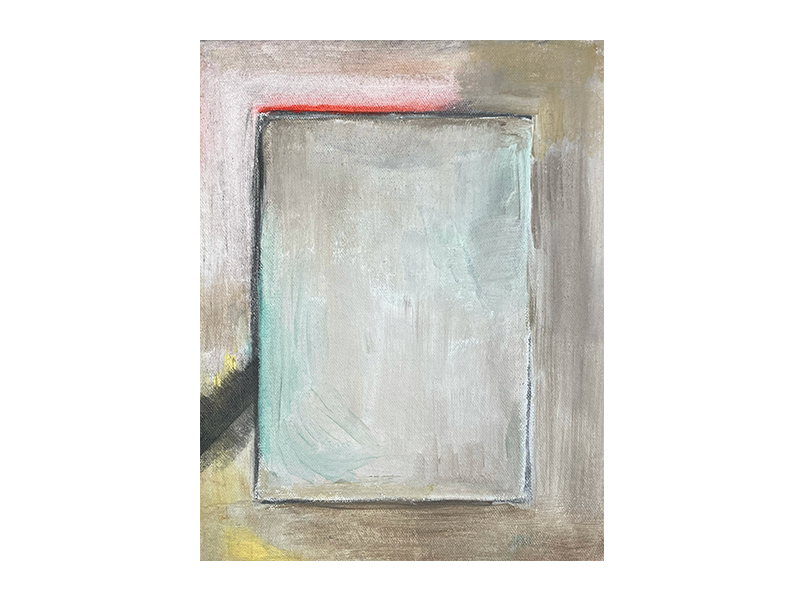 Block Lift, acrylic and graphite on canvas, 8x 10in, 2026