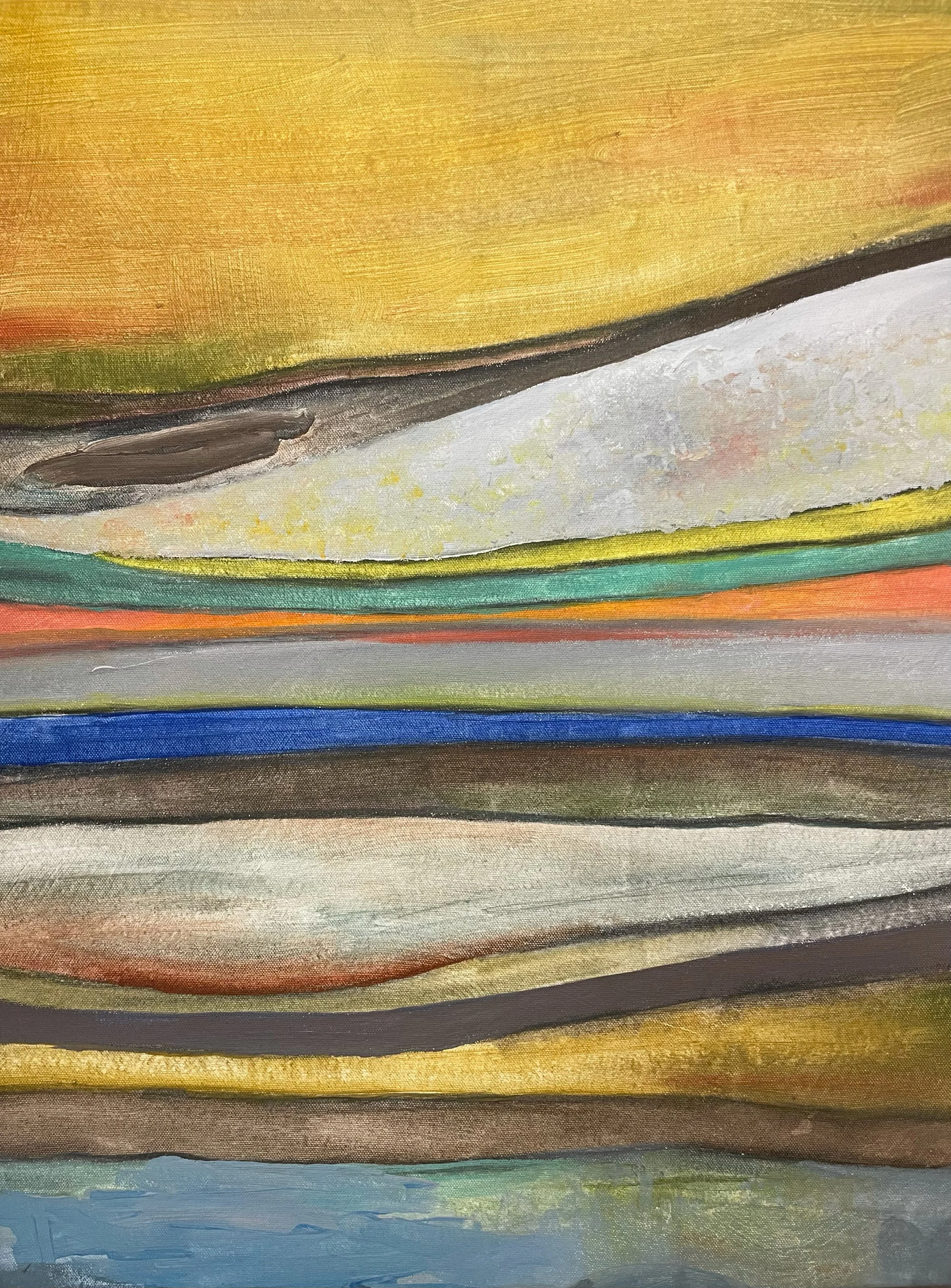 Stratigraphy, 18 x 24in, acrylic and graphite on canvas, 2026