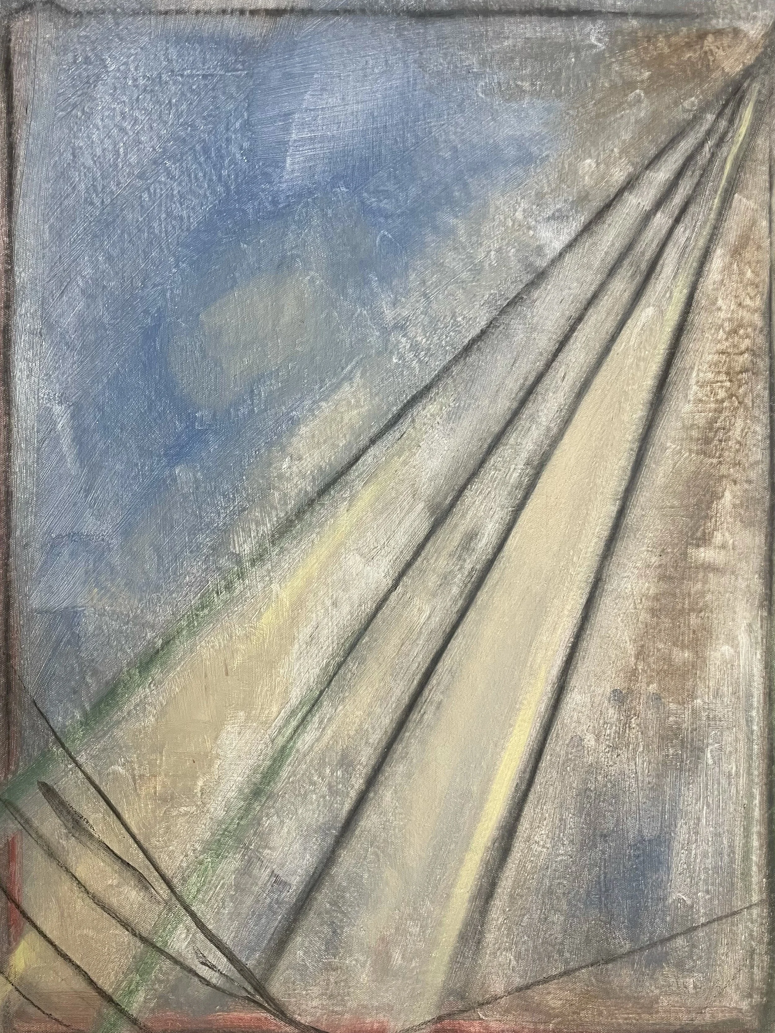 Taking Measure, 18 x 24in, acrylic and graphite on canvas, 2026
