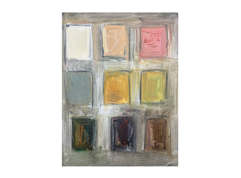 Munsell Study 1, acrylic and graphite on canvas, 8x 10in, 2026