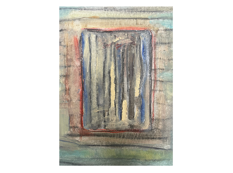 Backfill, acrylic and graphite on canvas, 8x 10in, 2026