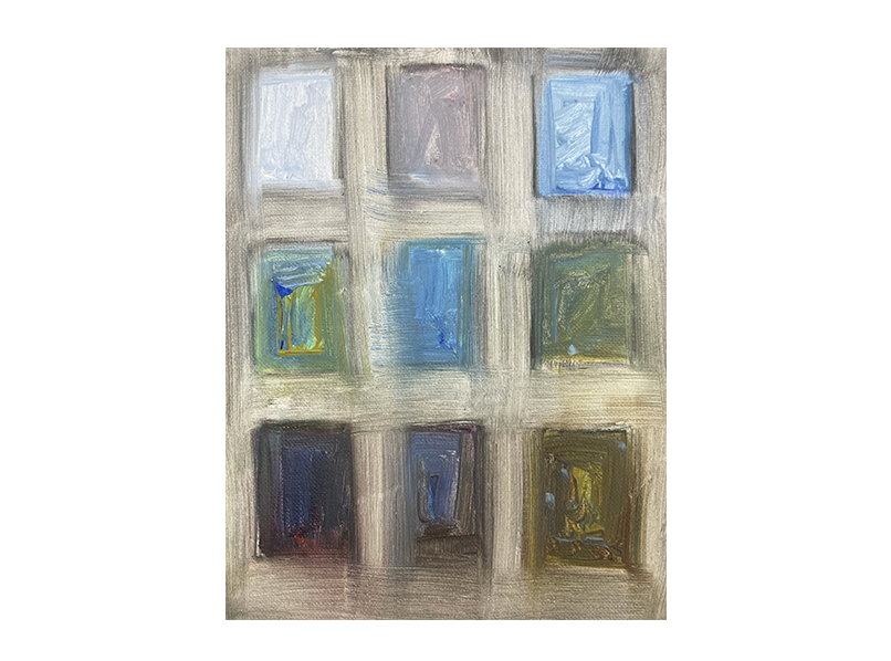 Munsell Study 2, acrylic and graphite on canvas, 8x 10in, 2026